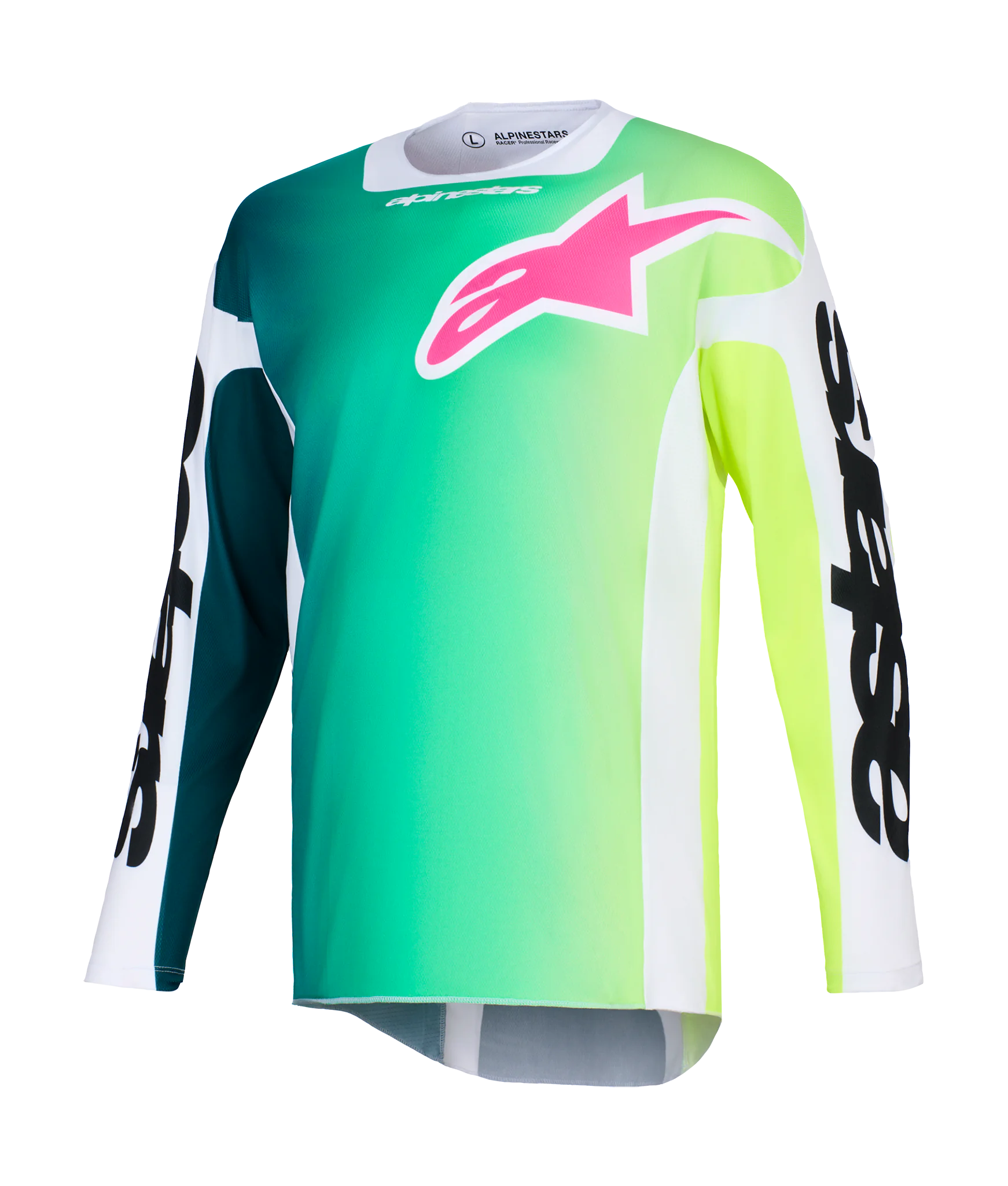 Alpinestars Cross Shirt 2026 Racer Portl - Groen / Wit / Zwart