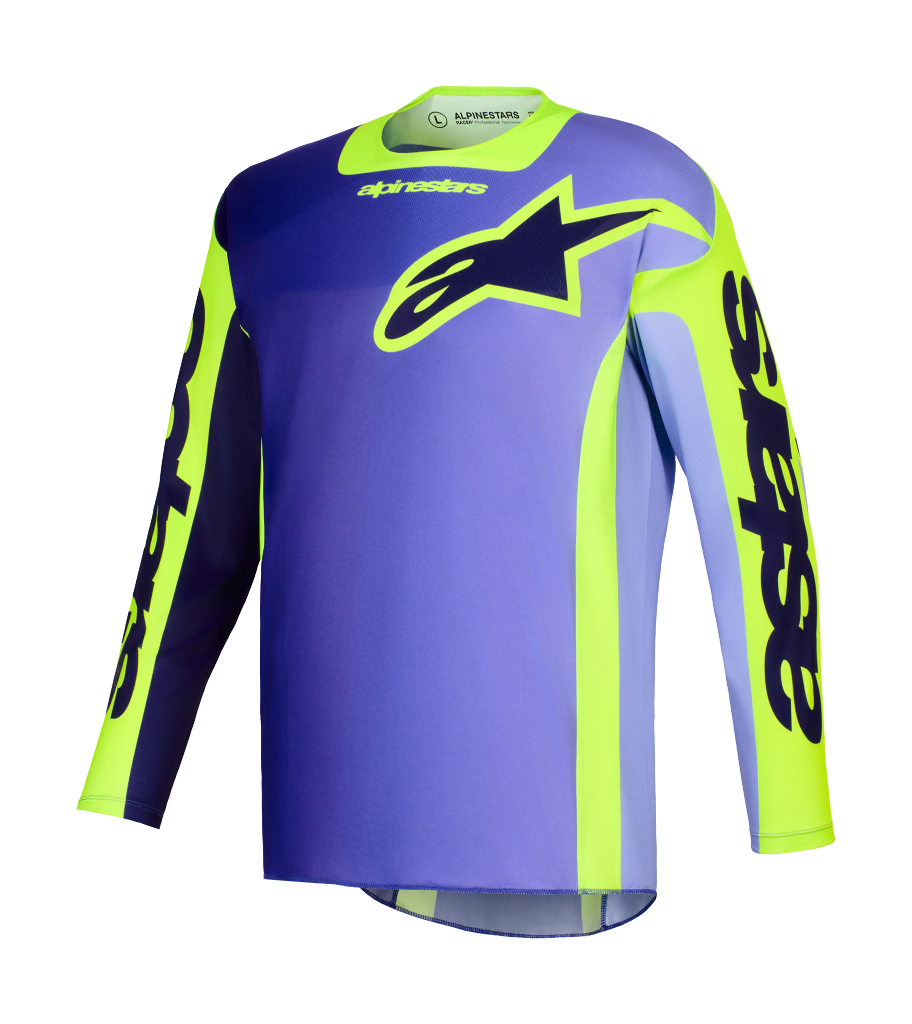Alpinestars Cross Shirt 2026 Racer Portl - Paars / Fluo Geel