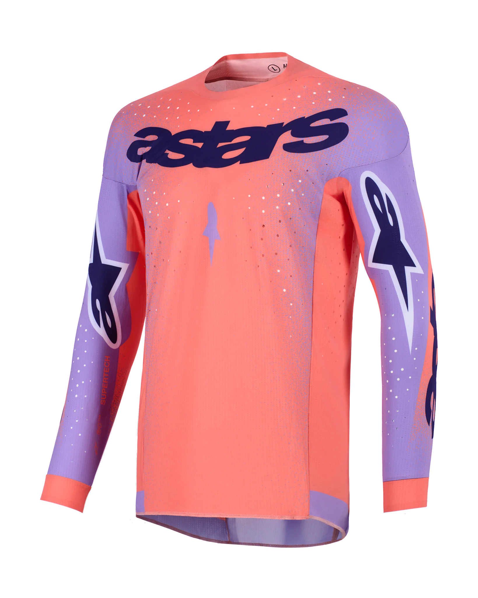 Alpinestars Cross Shirt 2026 Supertech Scenz - Hot Coral / Paars