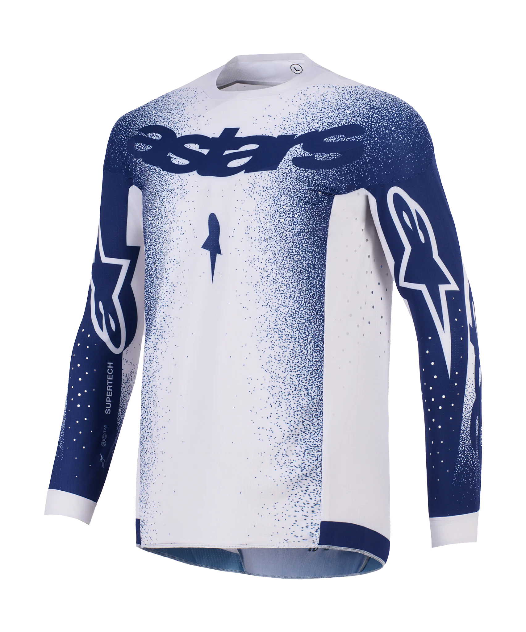 Alpinestars Cross Shirt 2026 Supertech Scenz - Licht Grijs / Donker Blauw