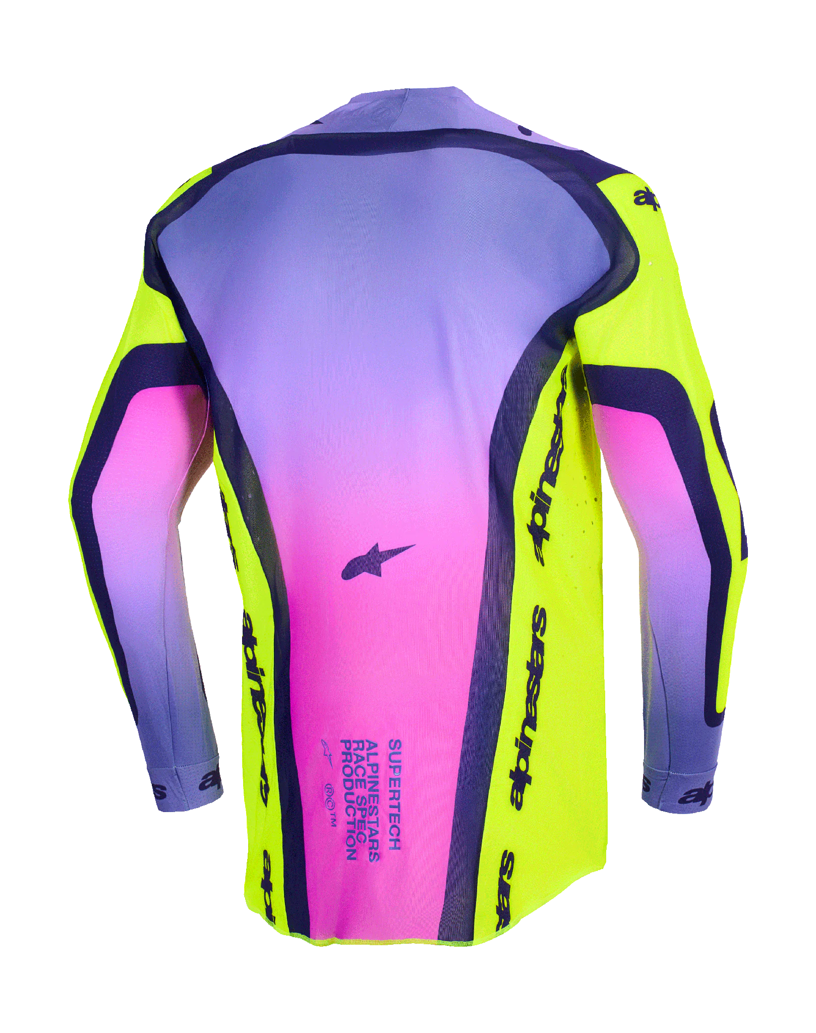 Alpinestars Cross Shirt 2026 Supertech Vista - Geel / Paars / Zwart