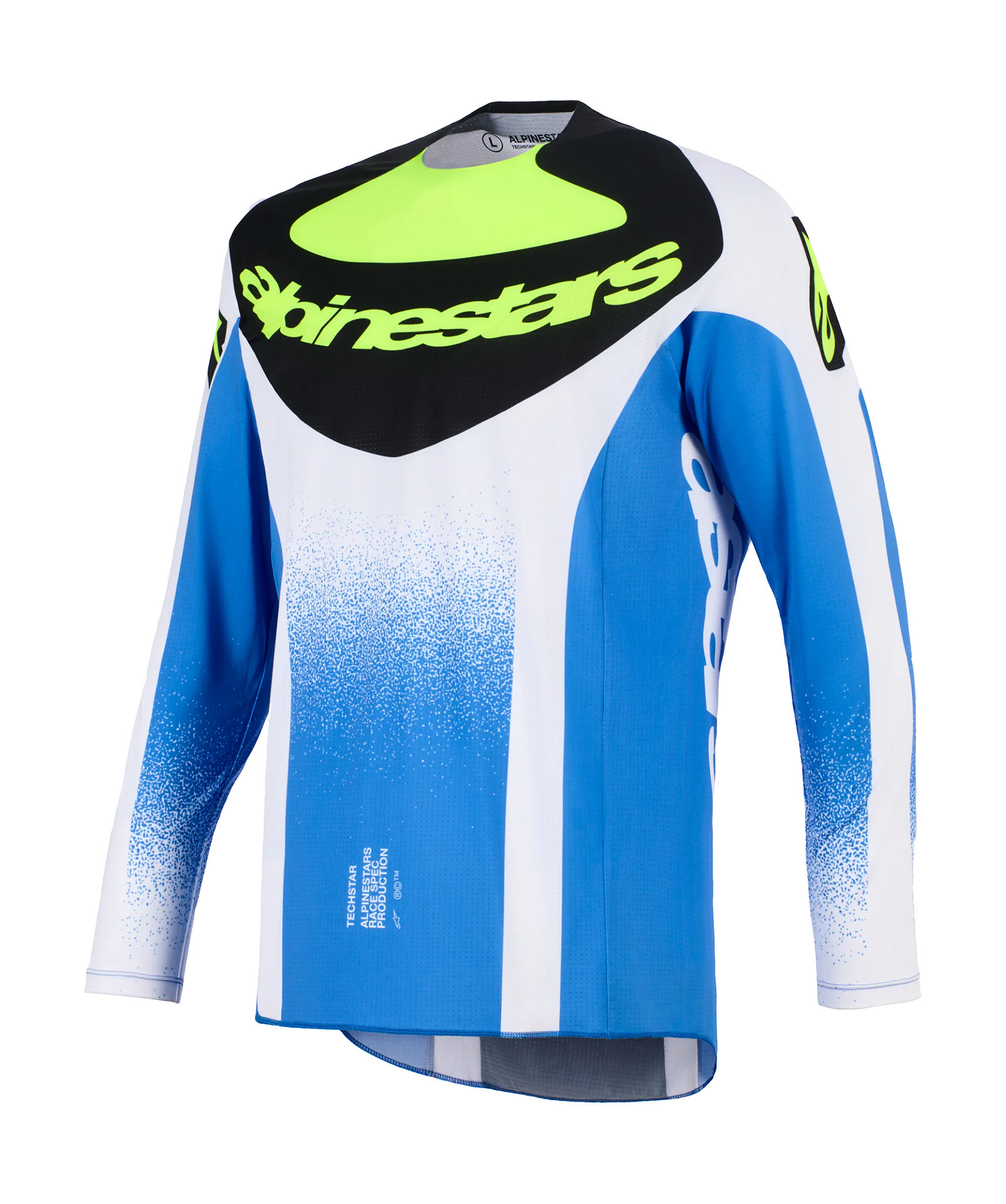 Alpinestars Cross Shirt 2026 Techstar Knif - Ucla / Blauw / Zwart / Fluo Geel