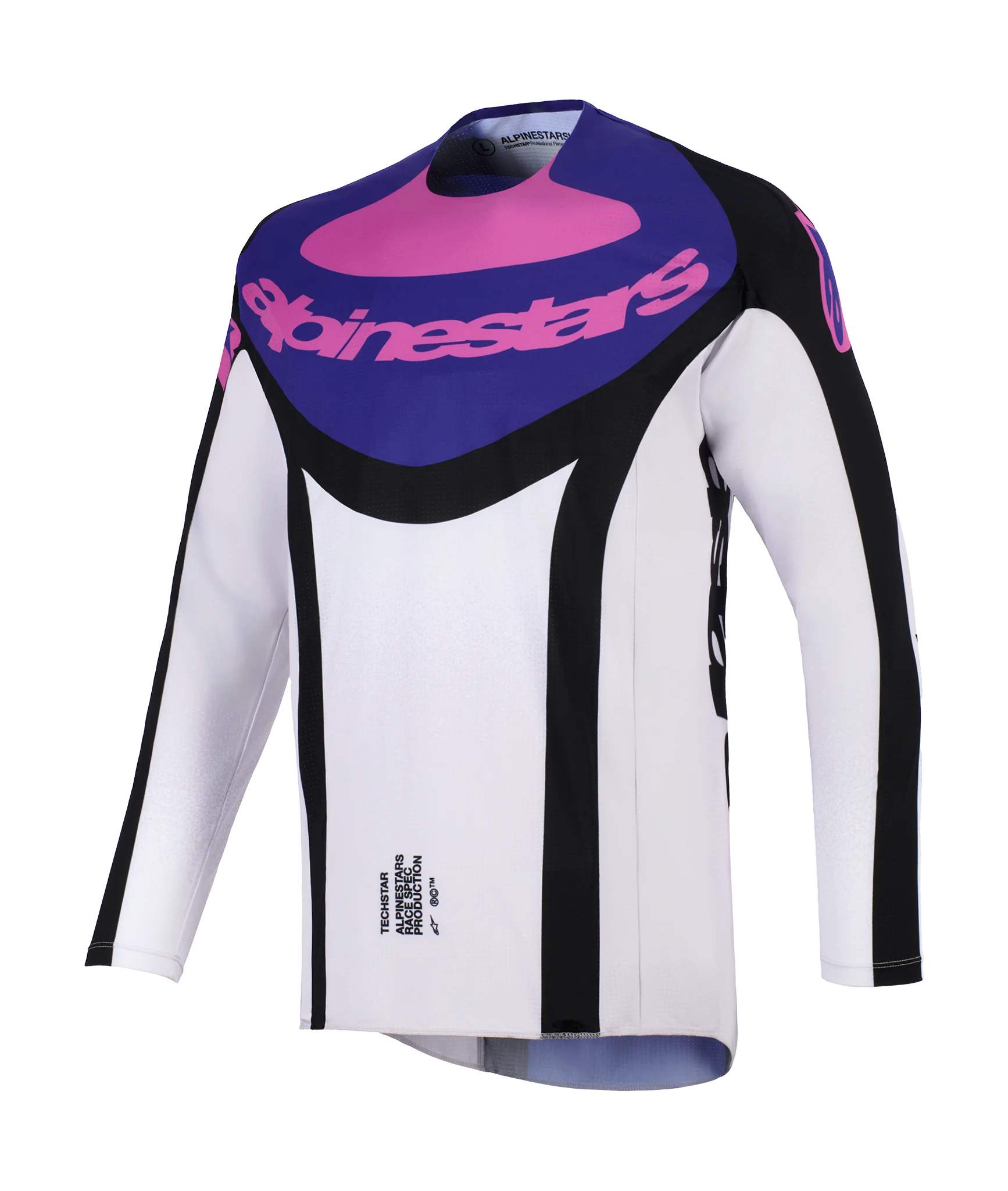Alpinestars Cross Shirt 2026 Techstar Knif - Zwart / Licht Grijs / Paars
