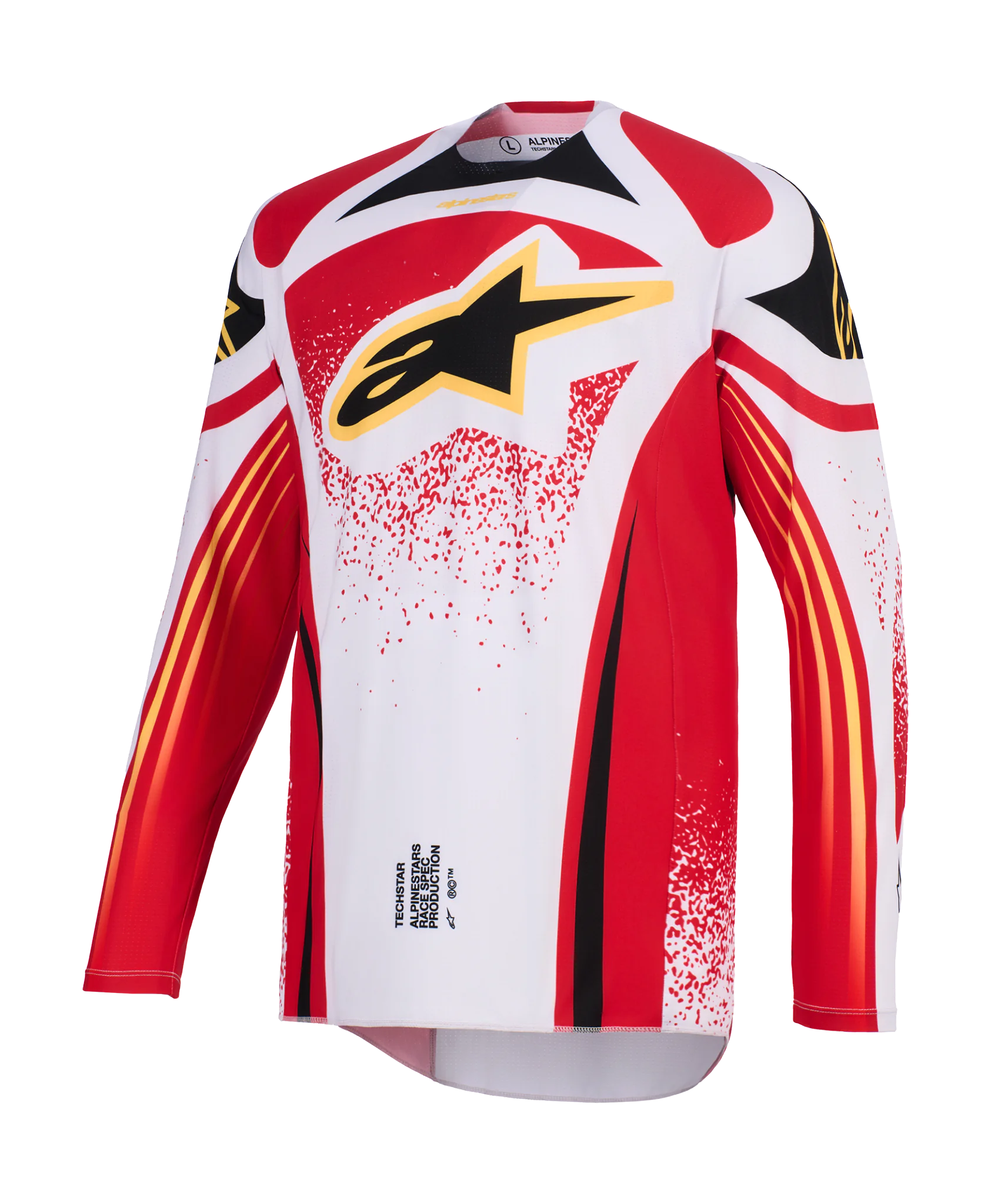 Alpinestars Cross Shirt 2026 Techstar Nomur - Licht Grijs / Rood / Zwart