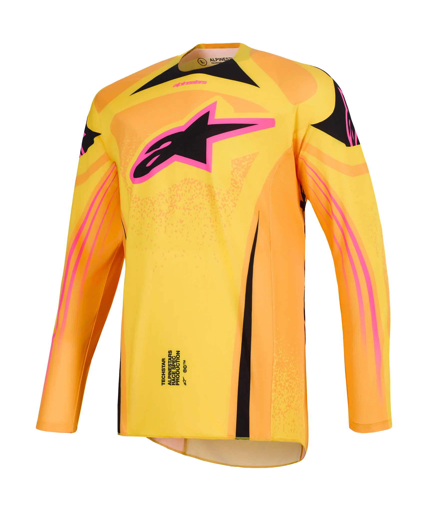 Alpinestars Cross Shirt 2026 Techstar Nomur - Oranje / Geel / Roze