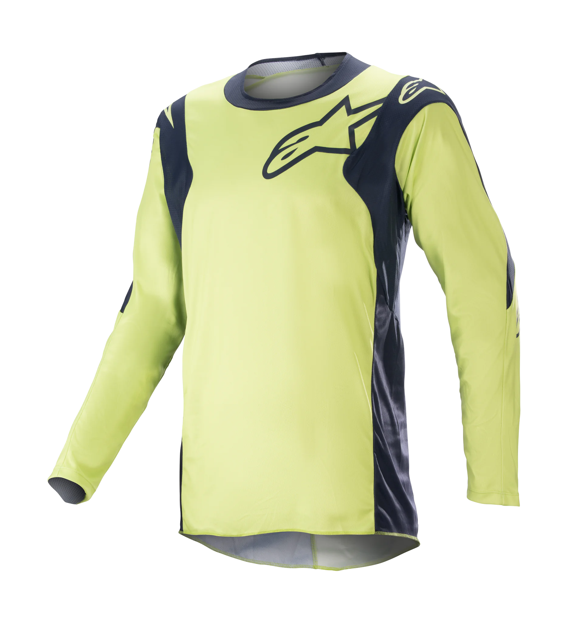Alpinestars Cross Shirt Racer Hoen - Night Navy / Fluo Groen