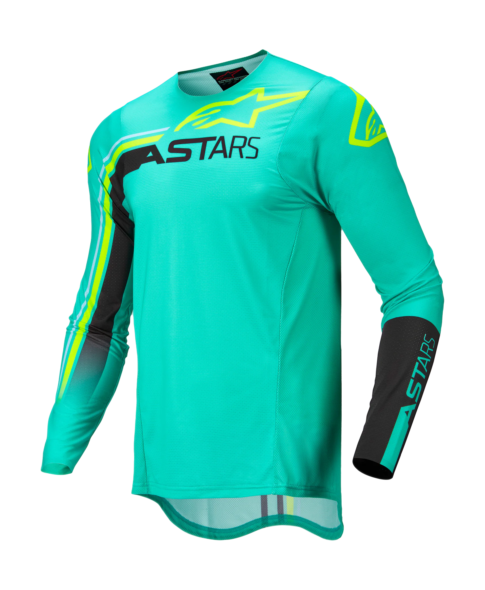 Alpinestars Cross Shirt Supertech Blaze - Groen / Zwart / Fluo Geel