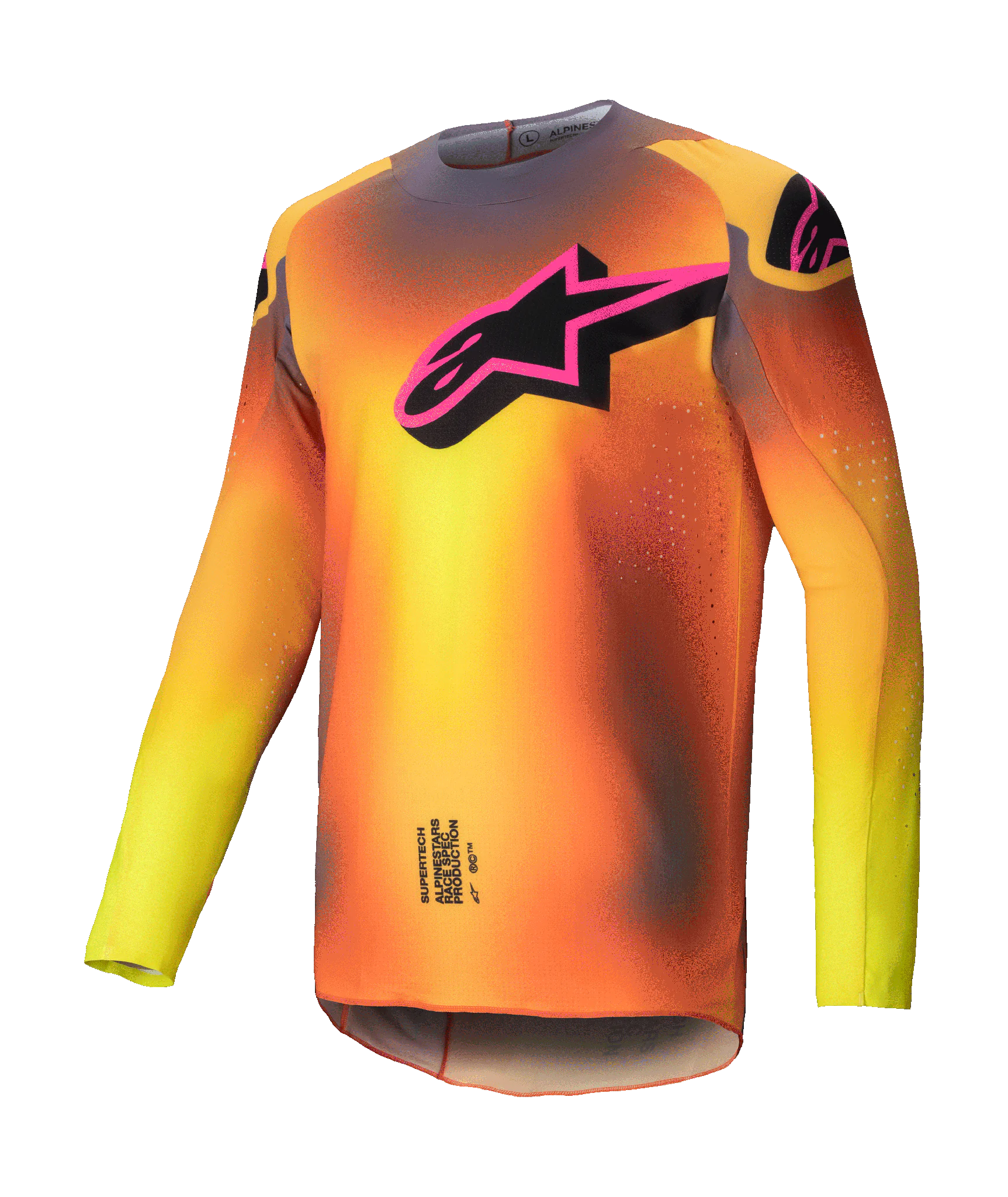 Alpinestars Cross Shirt Supertech Lipan - Geel / Roze