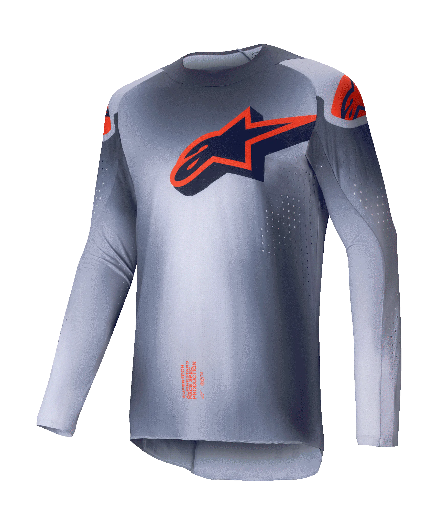 Alpinestars Cross Shirt Supertech Lipan - Grijs / Fluo Oranje
