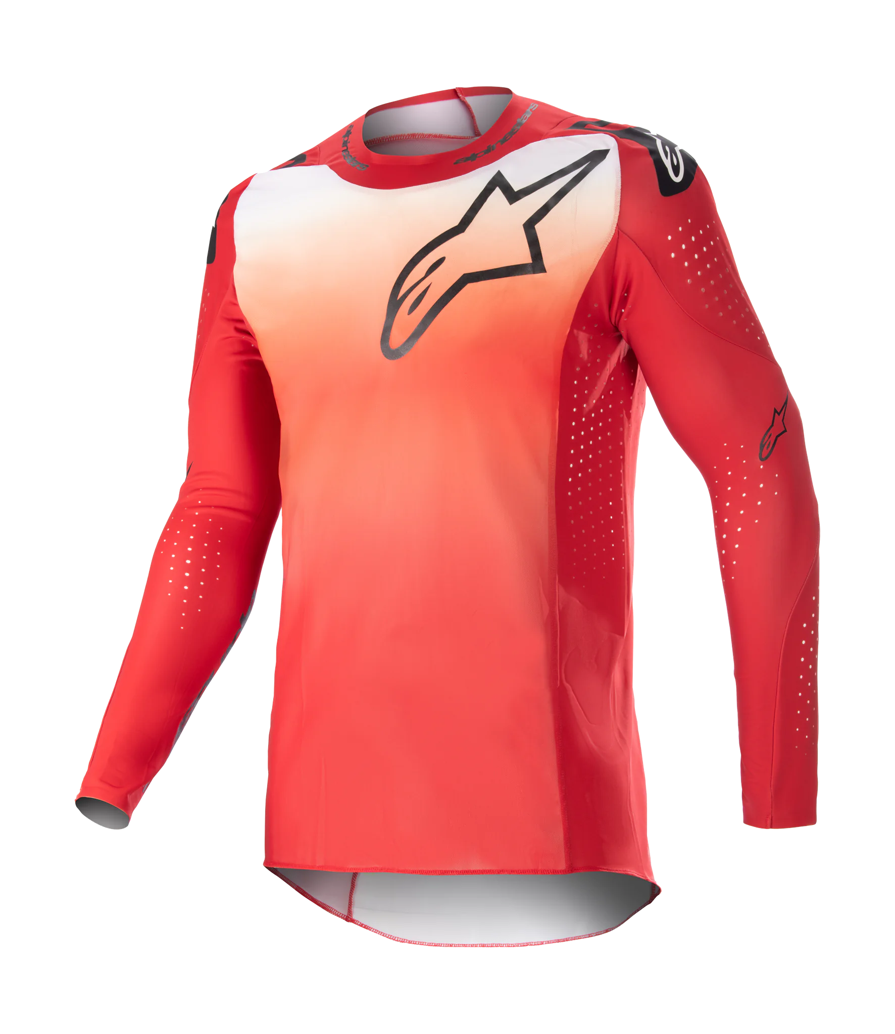 Alpinestars Cross Shirt Supertech Risen - Mars Rood / Wit