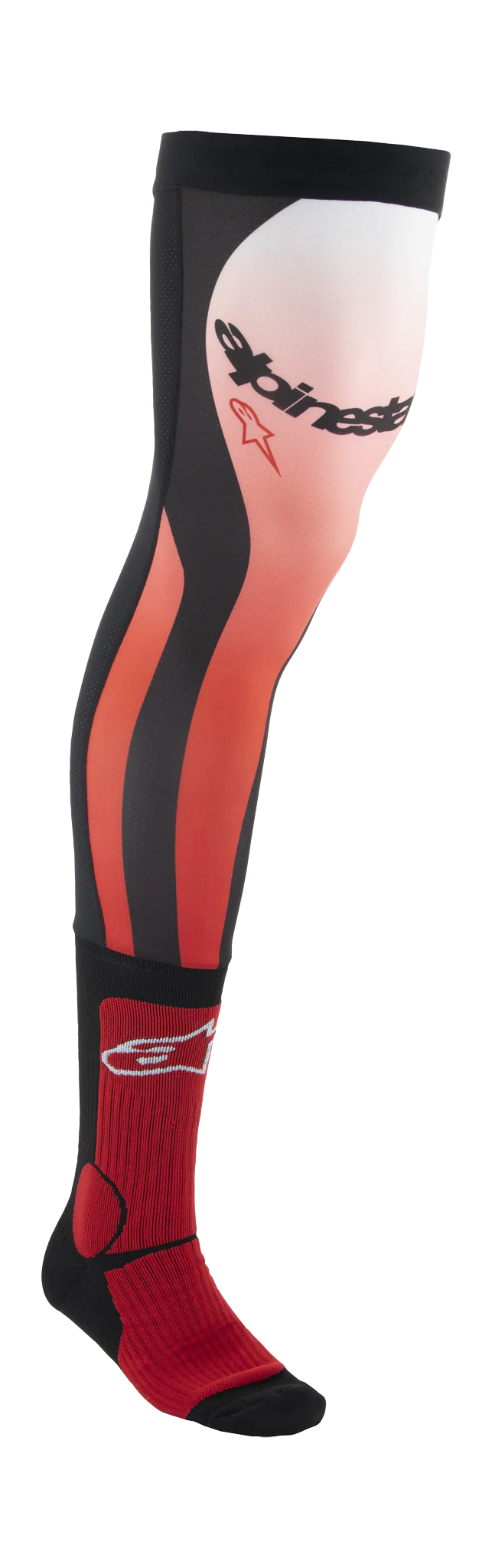 Alpinestars Cross Sokken Lang Kniebrace - Rood / Wit
