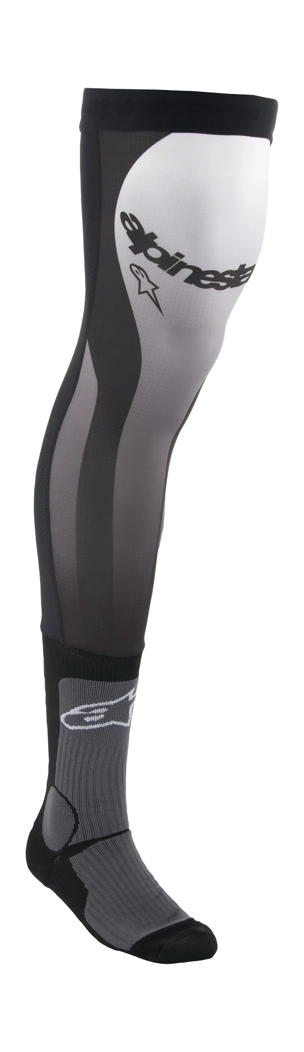 Alpinestars Cross Sokken Lang Kniebrace - Zwart / Wit