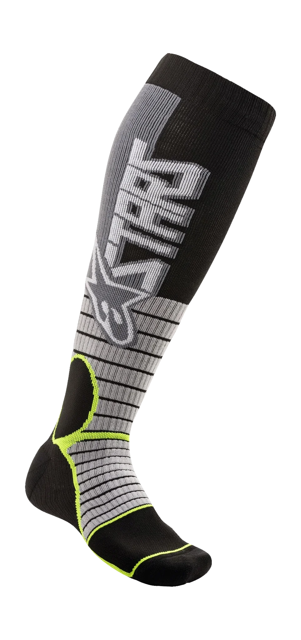 Alpinestars Cross Sokken MX PRO - Grijs / Fluo Geel
