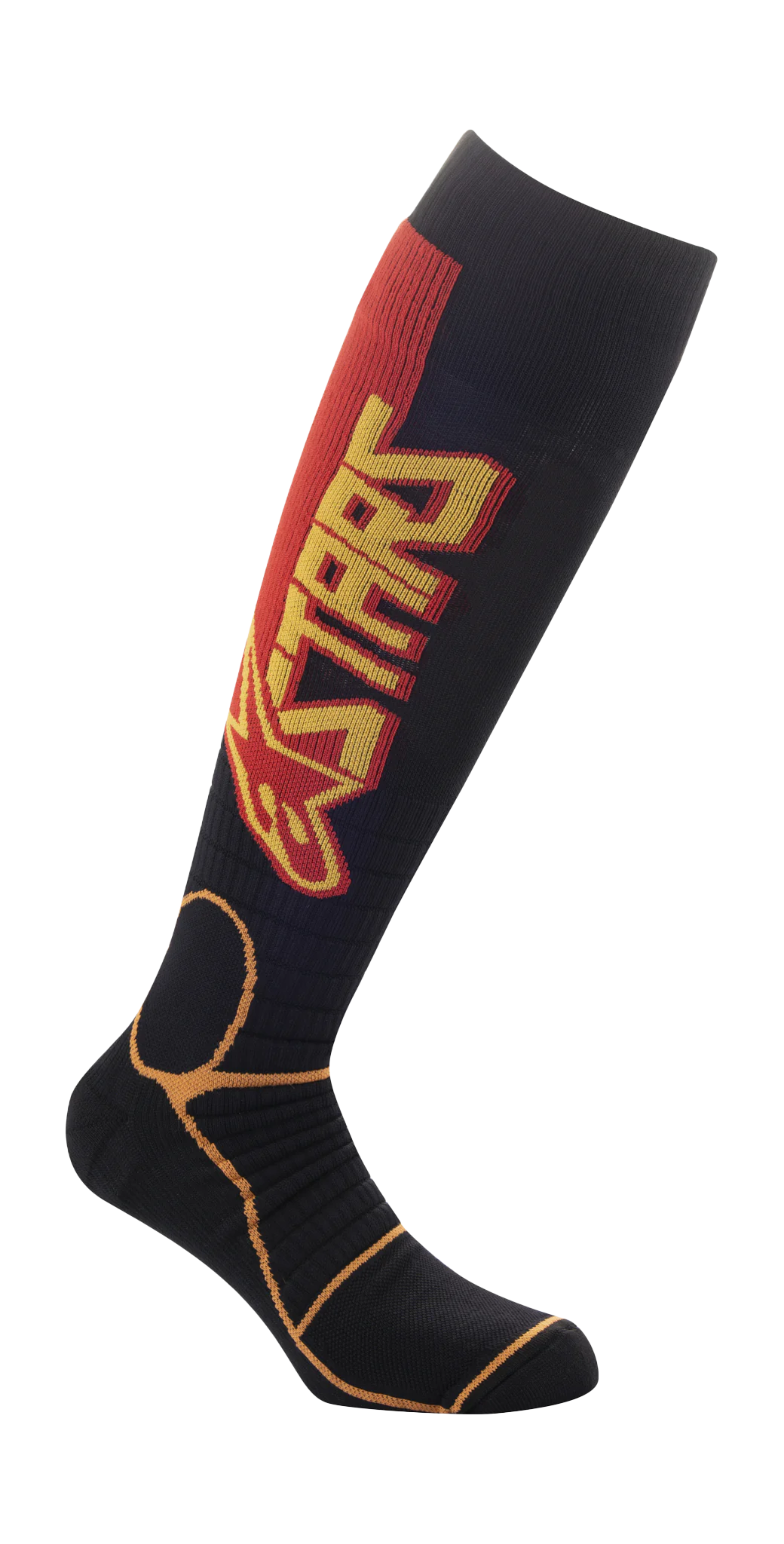 Alpinestars Cross Sokken MX PRO - Zwart / Geel / Tangerine