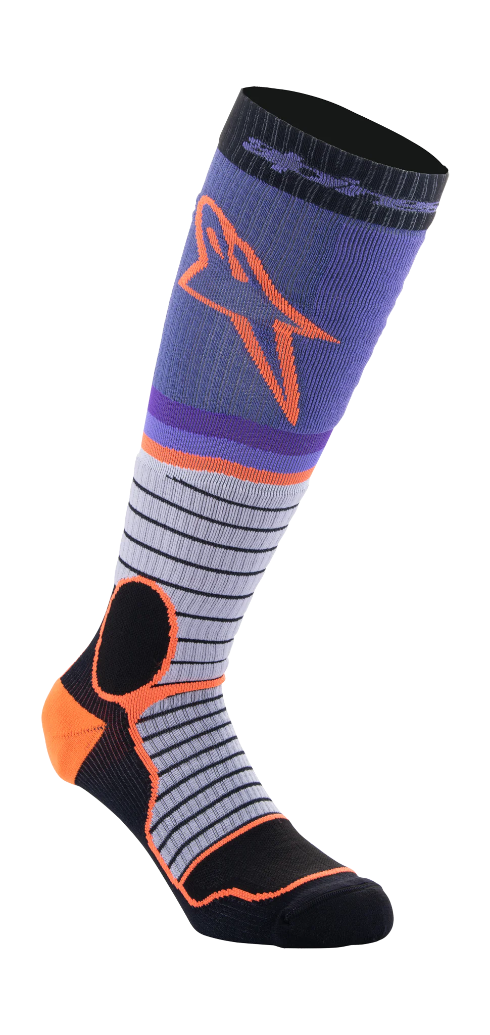 Alpinestars Cross Sokken MX PRO - Zwart / Grijs / Paars
