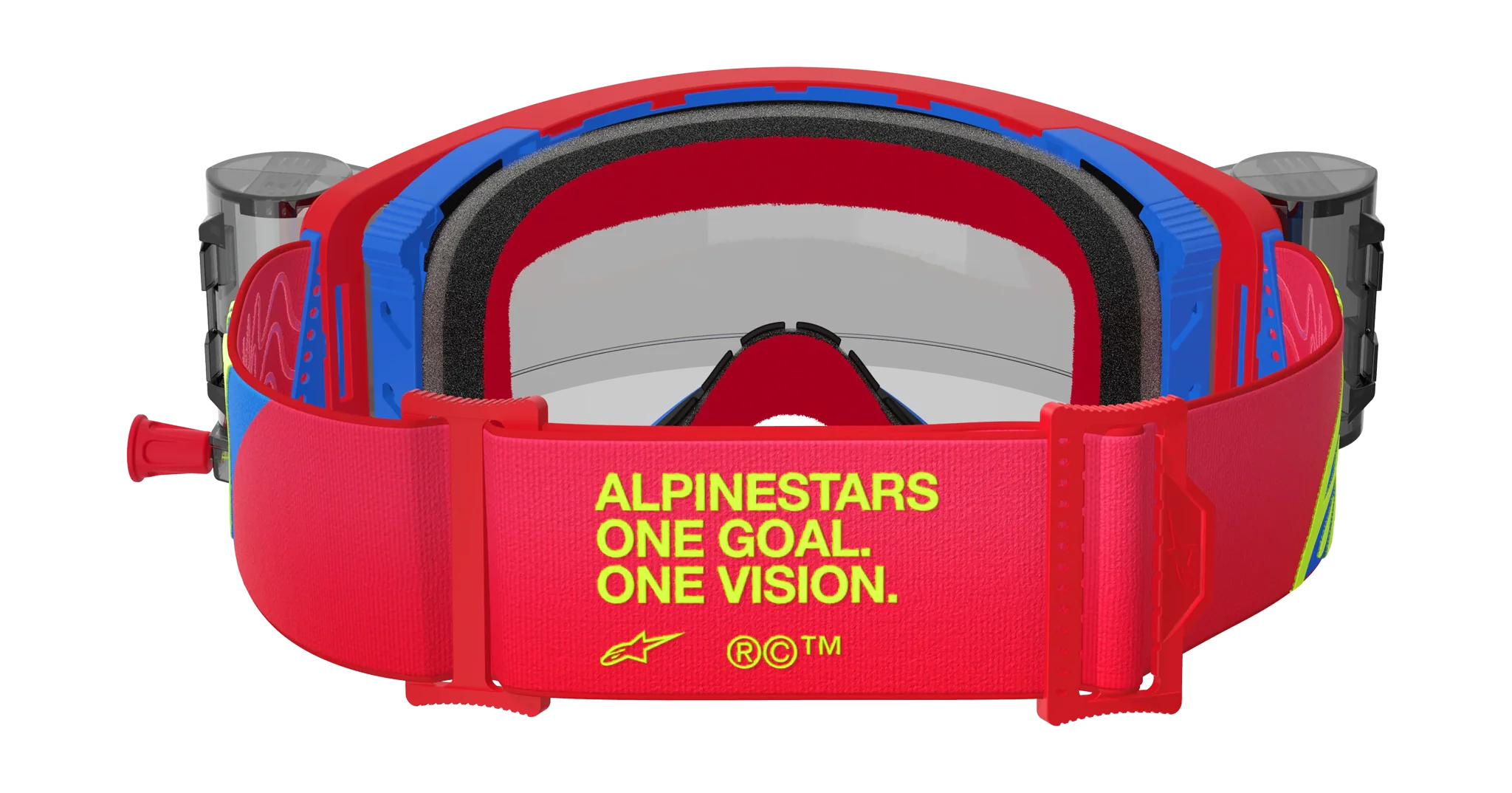 Alpinestars Crossbril Roll-Off Supertech Corp - Rood / Blauw - Clear Lens
