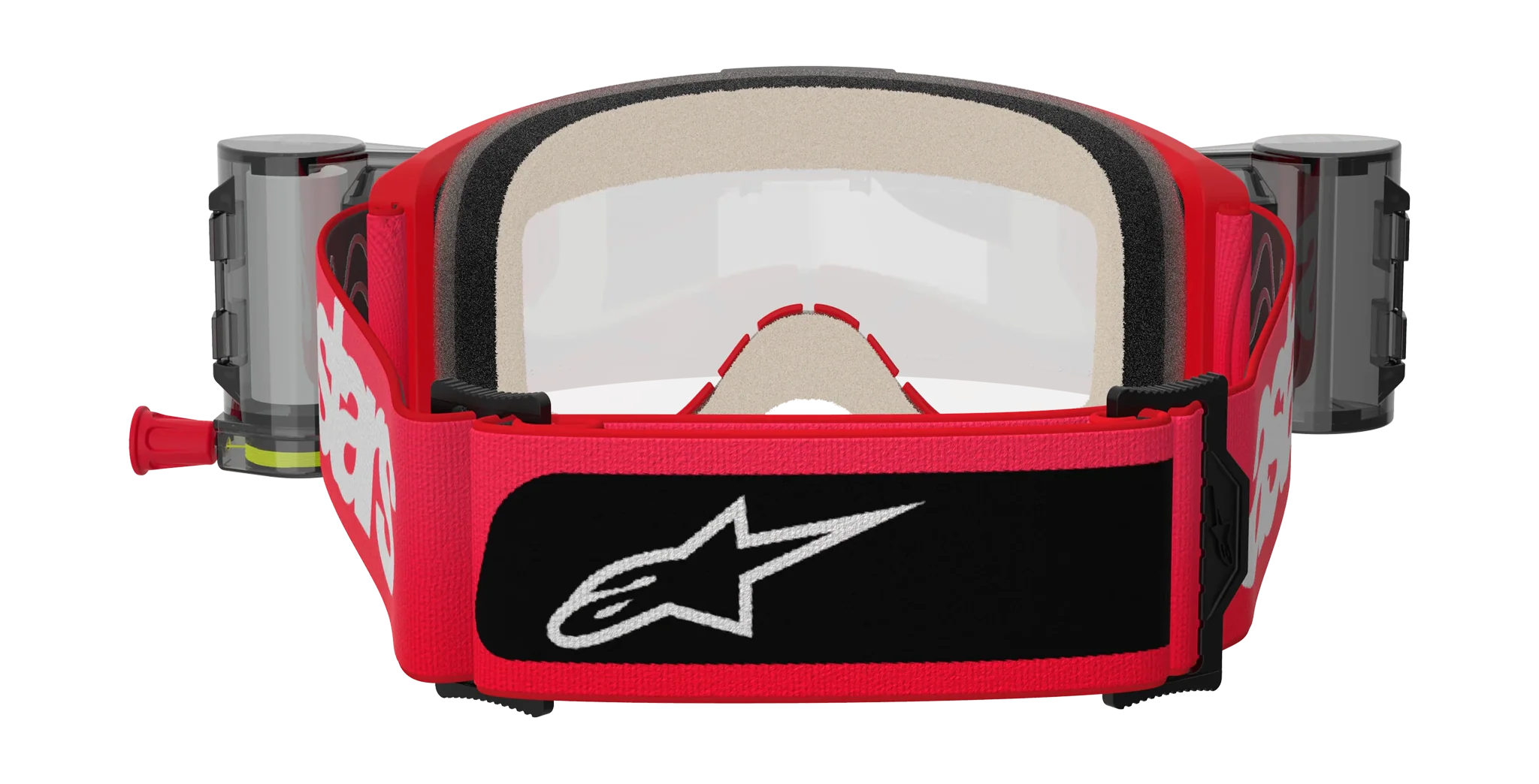 Alpinestars Crossbril Roll-Off Vision 5 Blaze - Rood - Clear Lens