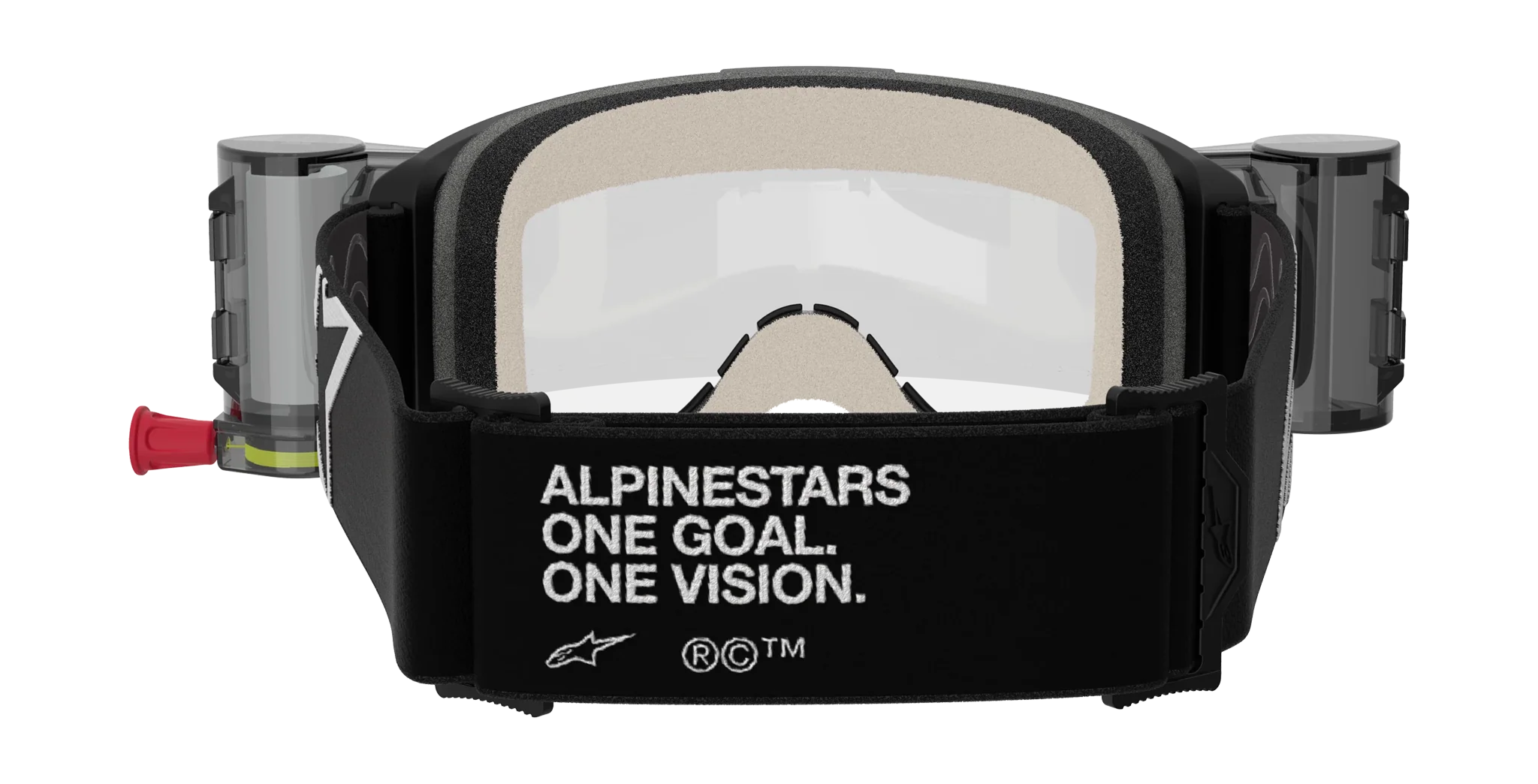 Alpinestars Crossbril Roll-Off Vision 5 Corp - Zwart - Clear Lens