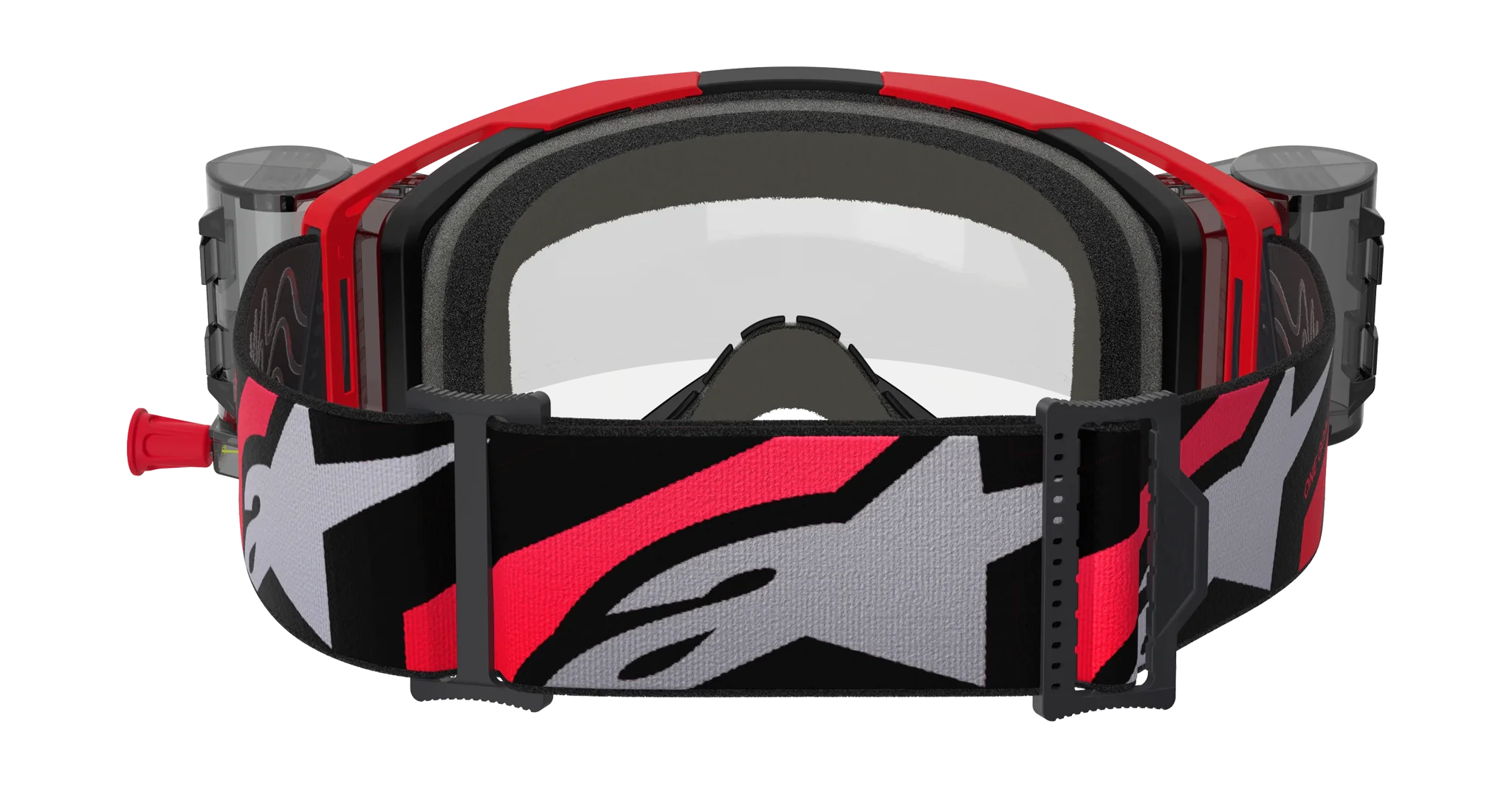Alpinestars Crossbril Roll-Off Vision 8 Luar - Rood / Zwart - Clear Lens