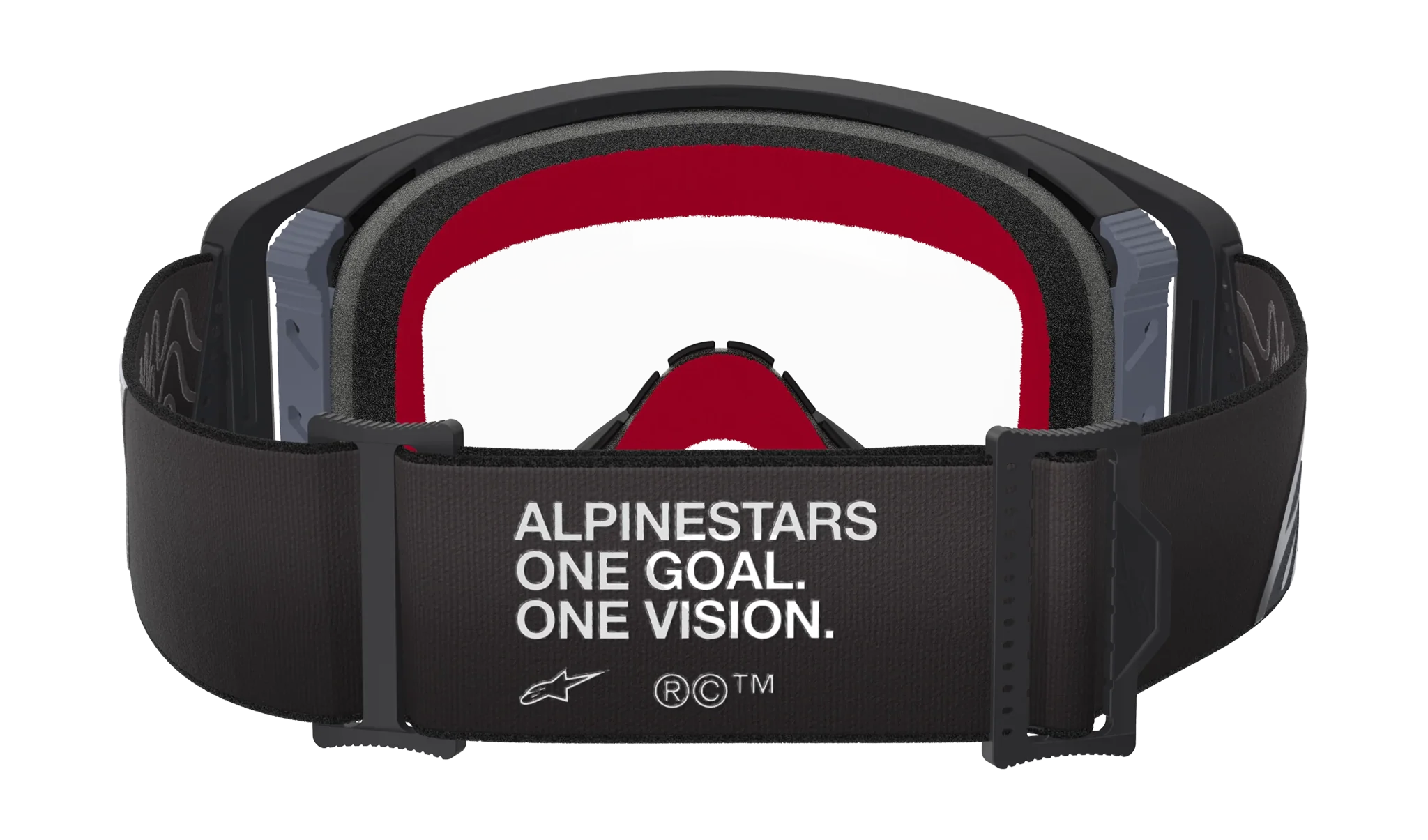 Alpinestars Crossbril Supertech Corp - Zwart / Grijs - Clear Lens