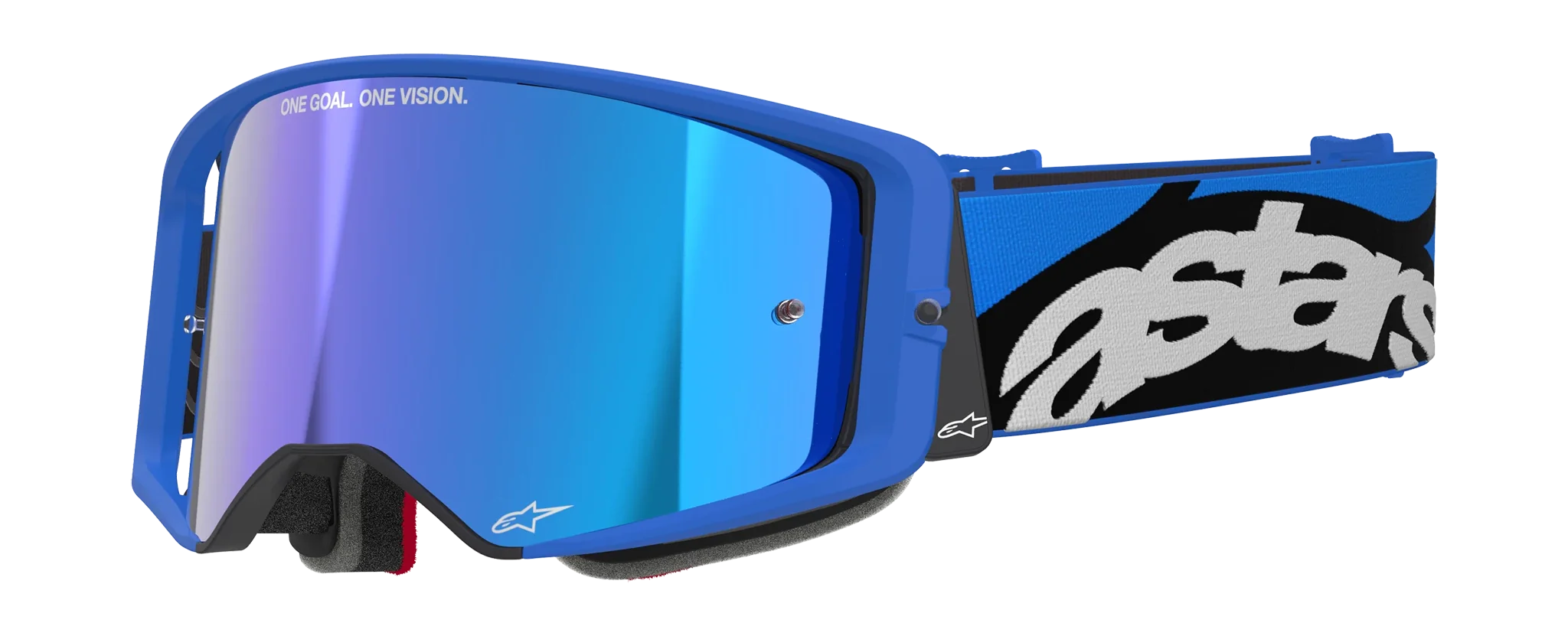 Alpinestars Crossbril Supertech Stream - Blauw - Spiegel Blauw Lens