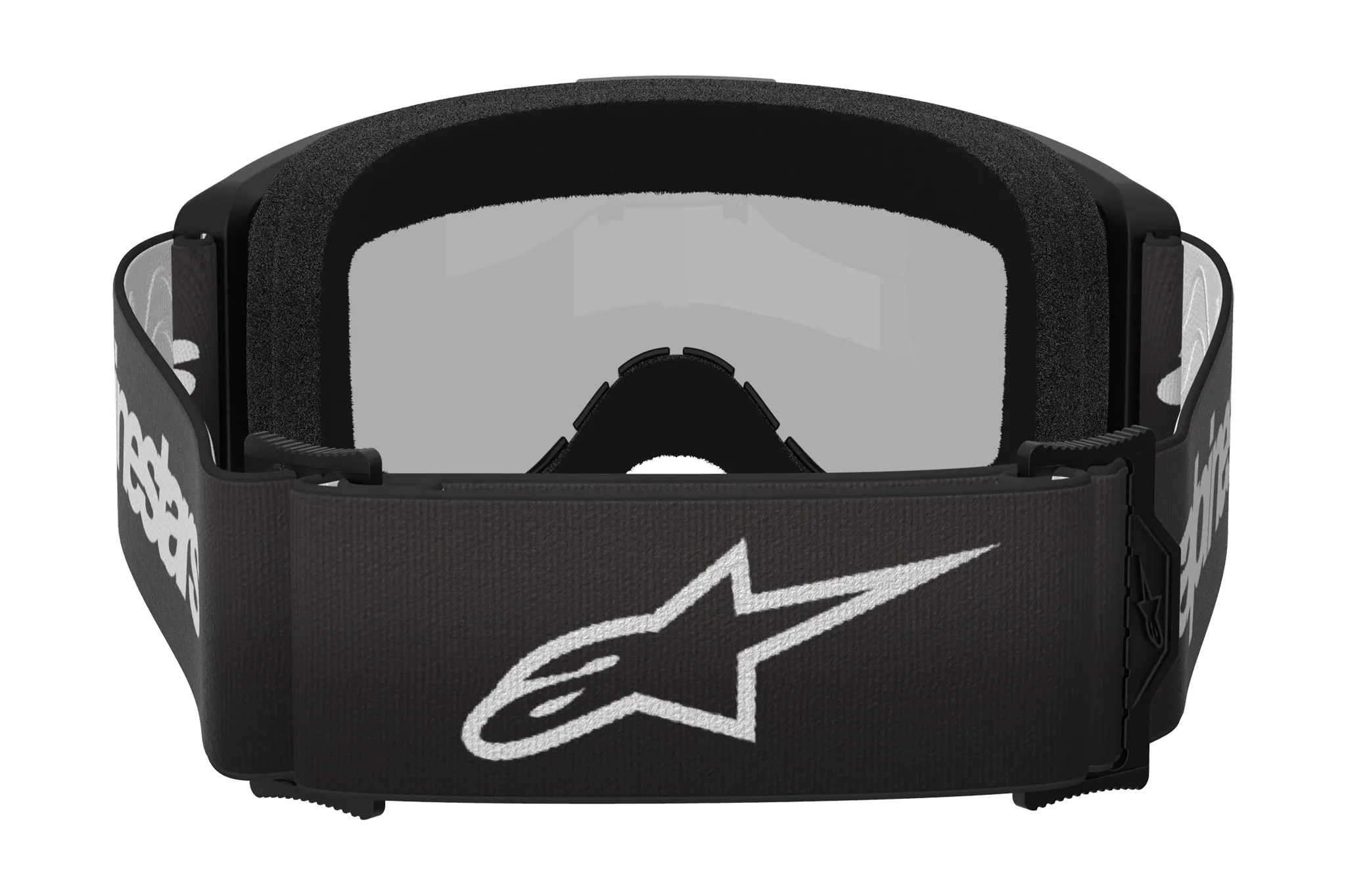 Alpinestars Crossbril Vision 3 Wordmark - Zwart - Spiegel Zilver Lens