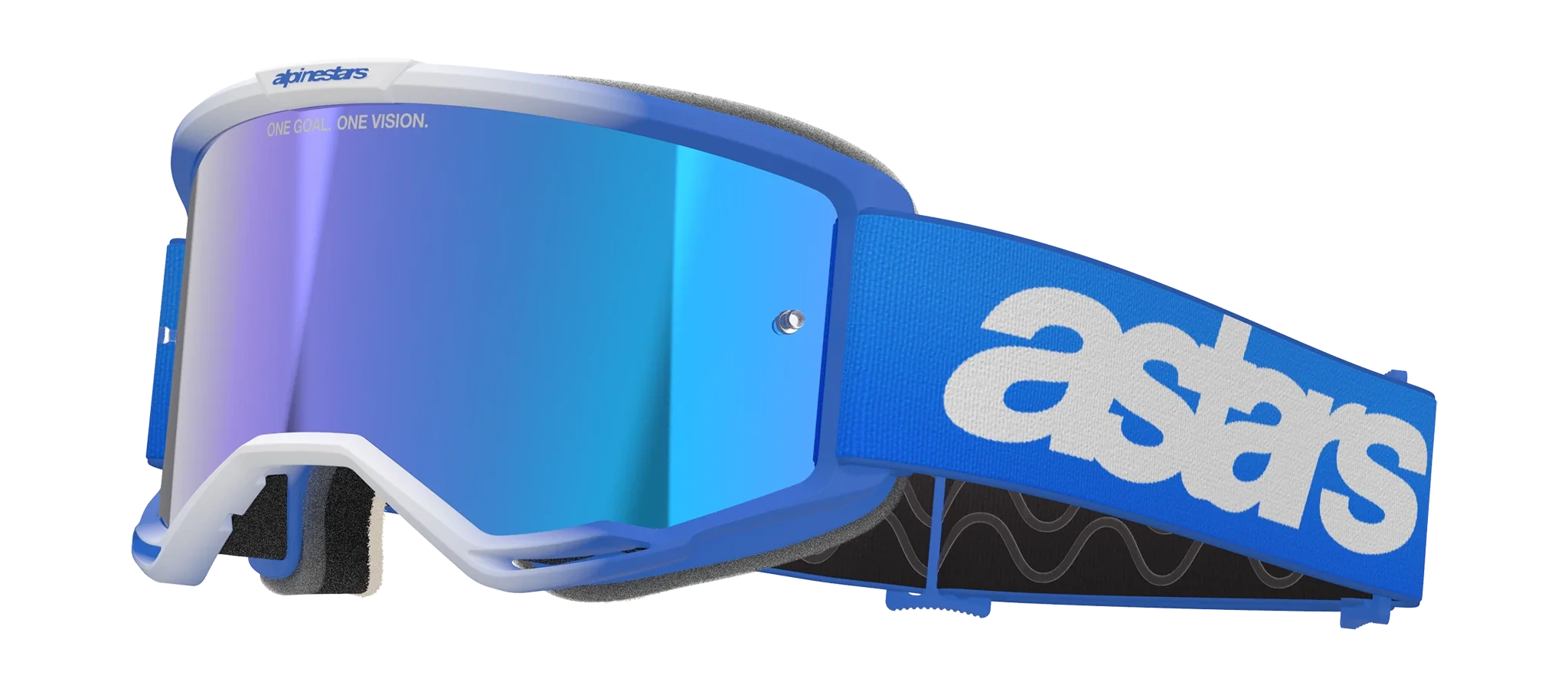 Alpinestars Crossbril Vision 5 Blaze - Blauw - Spiegel Blauw Lens