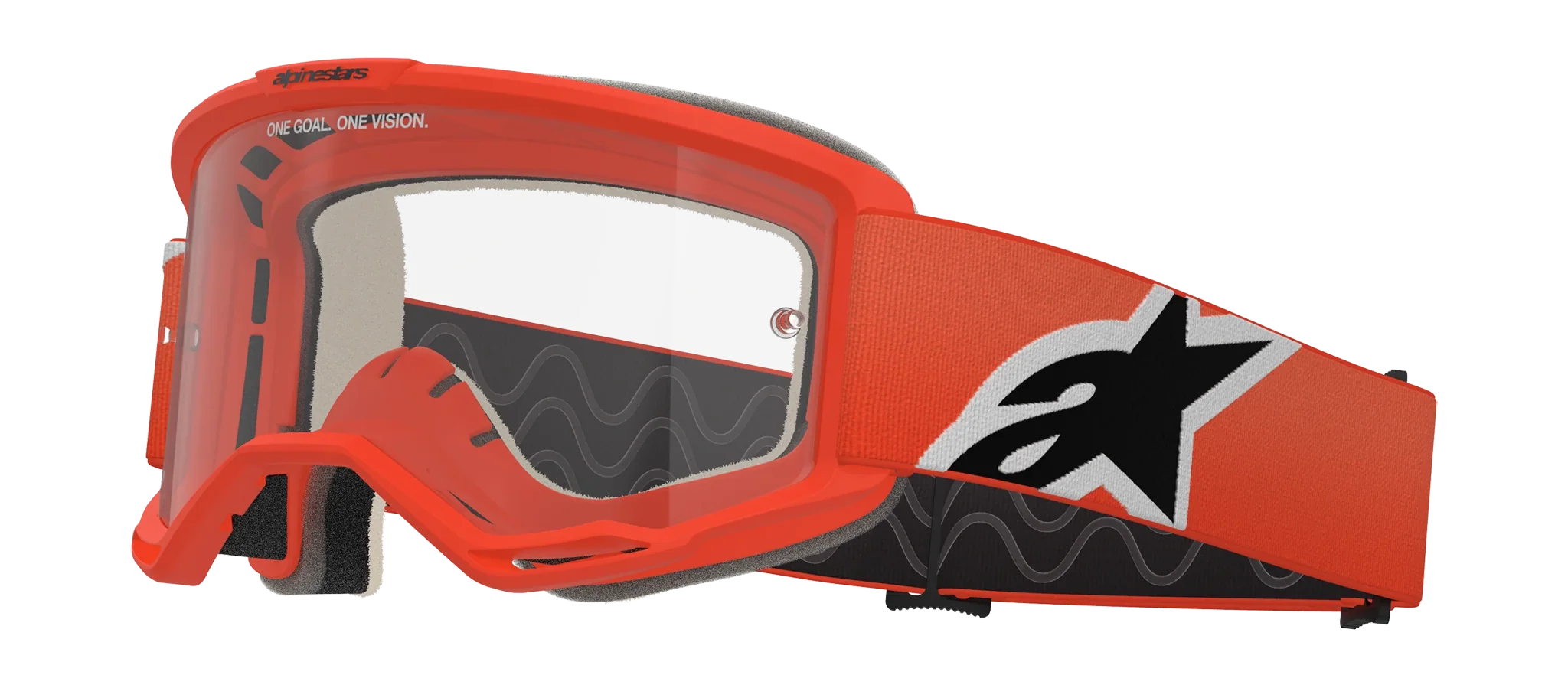 Alpinestars Crossbril Vision 5 Corp - Oranje - Clear Lens