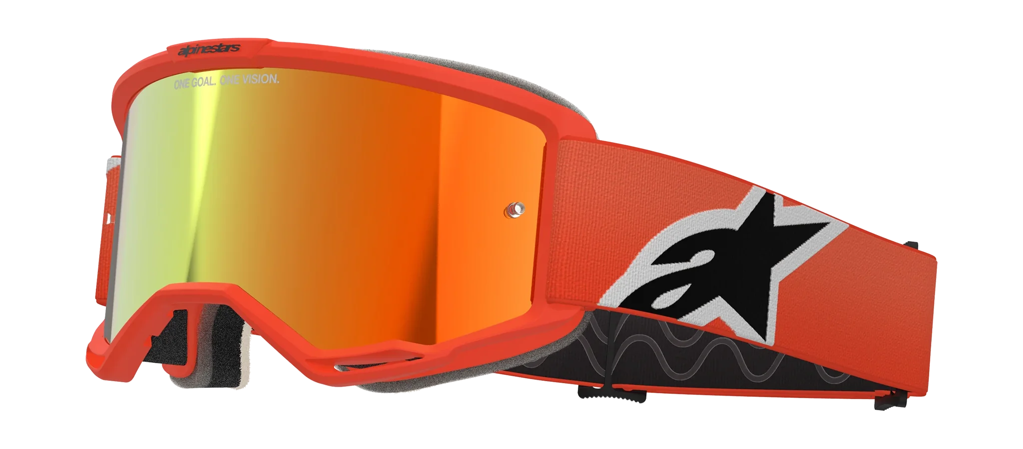 Alpinestars Crossbril Vision 5 Corp - Oranje - Spiegel Rood Lens