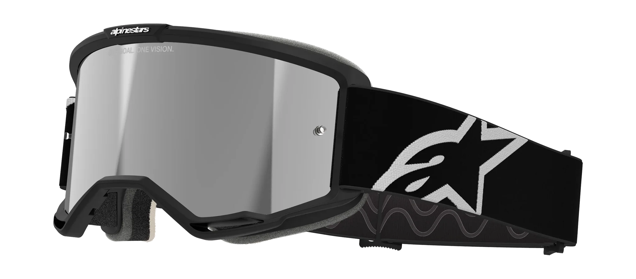 Alpinestars Crossbril Vision 5 Corp - Zwart - Spiegel Zilver Lens