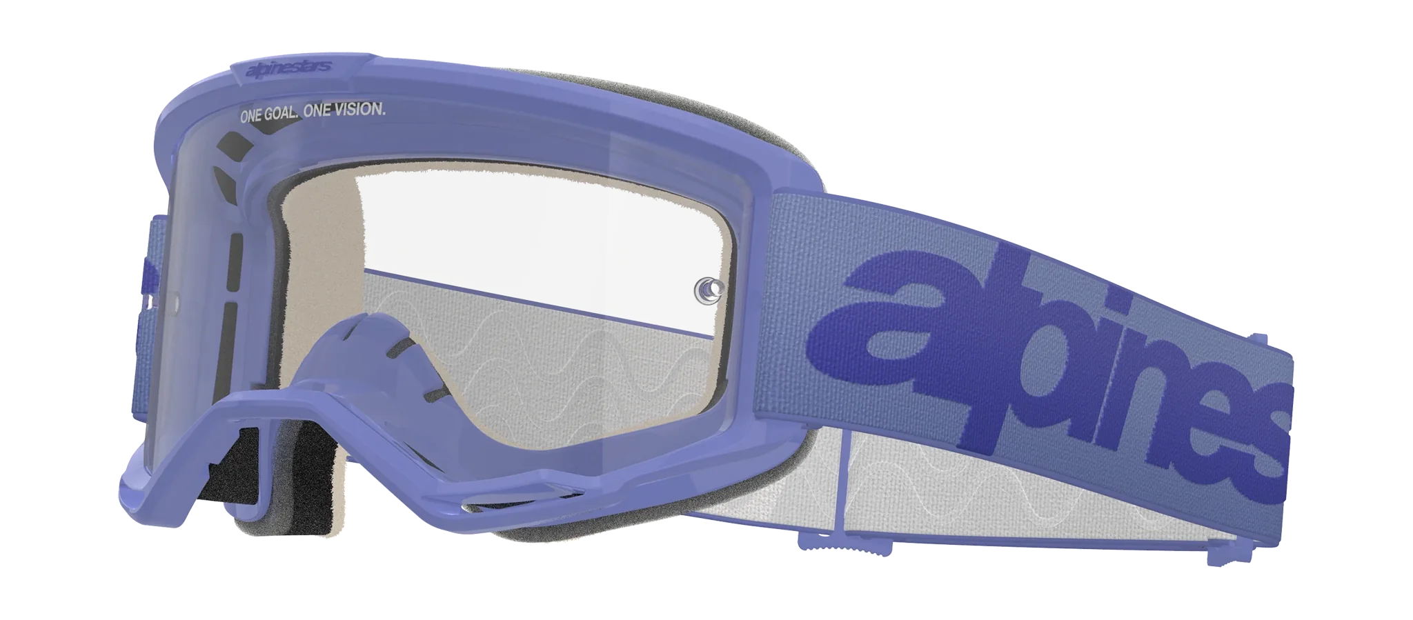 Alpinestars Crossbril Vision 5 Wordmark - Paars - Clear Lens