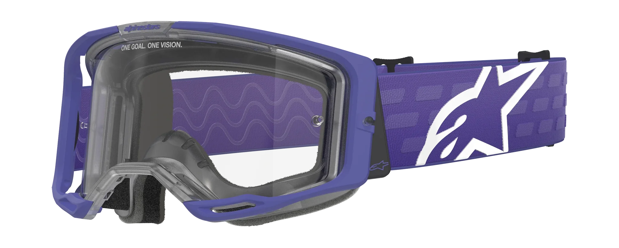 Alpinestars Crossbril Vision 8 Corp - Paars - Clear Lens