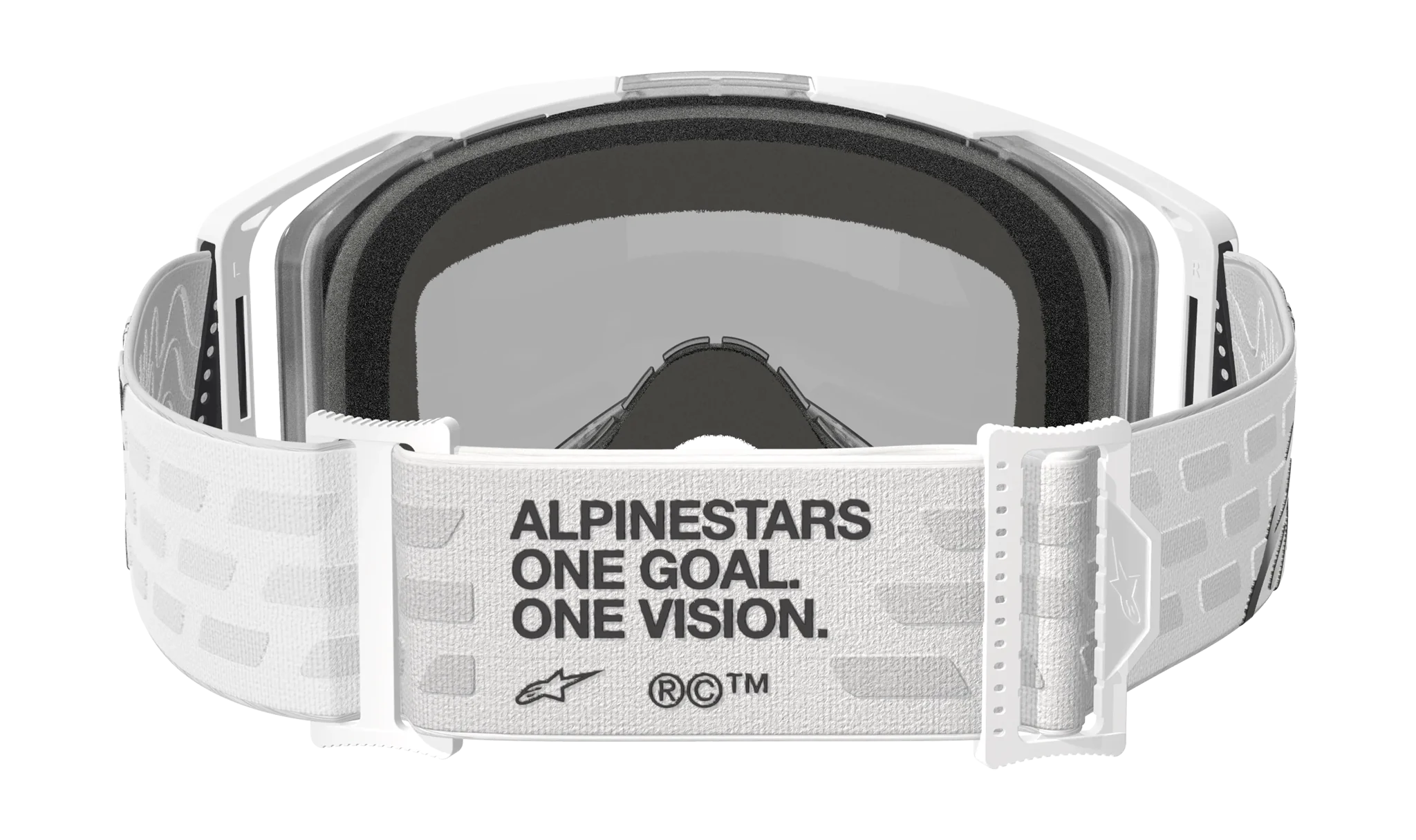 Alpinestars Crossbril Vision 8 Corp - Wit - Spiegel Zilver Lens