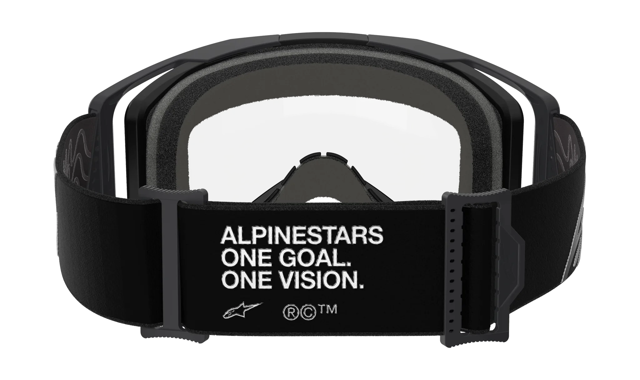 Alpinestars Crossbril Vision 8 Corp - Zwart - Clear Lens