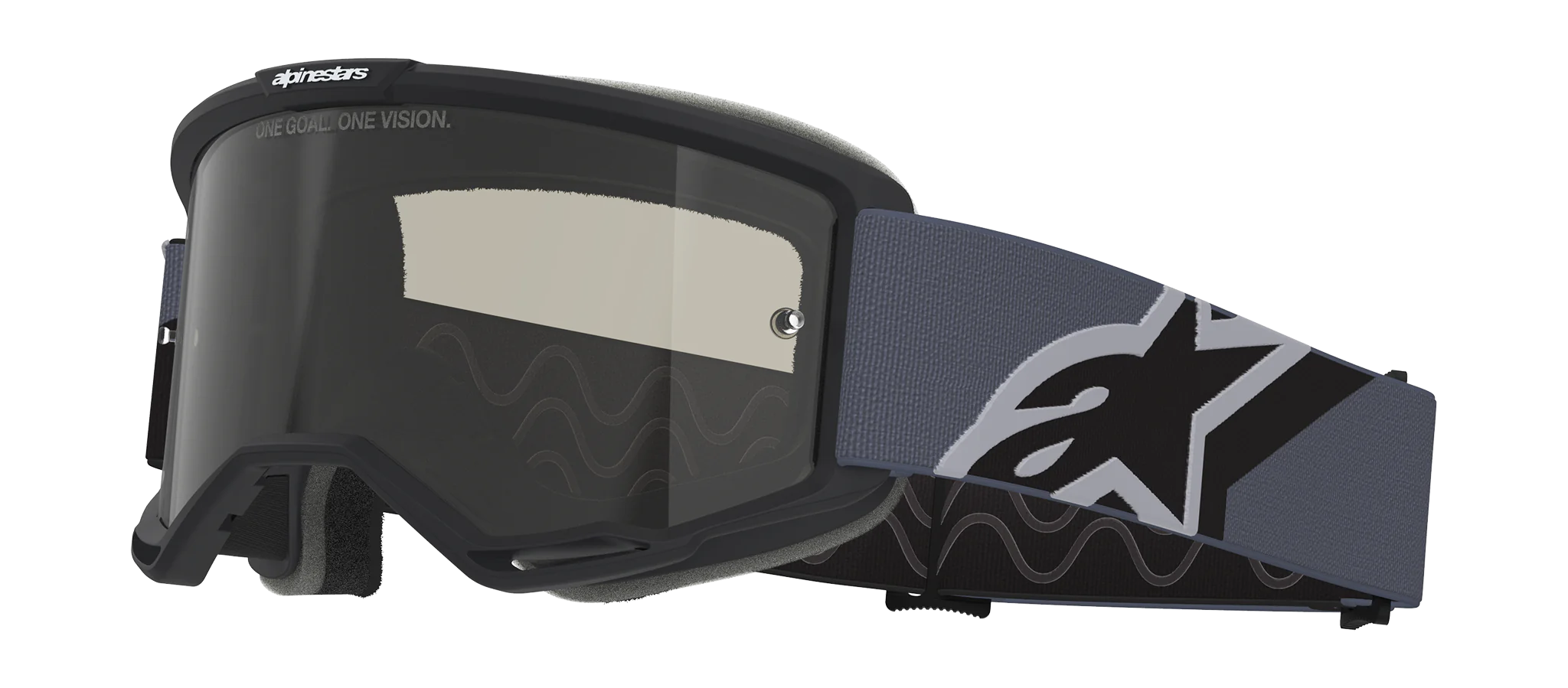 Alpinestars Crossbril Vision Sand - Zwart / Grijs - Donker Smoke Lens