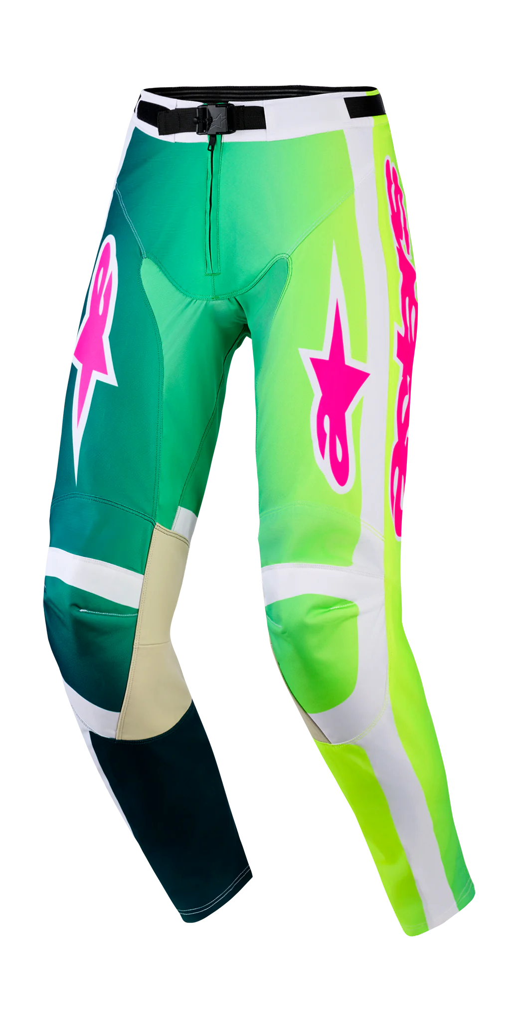 Alpinestars Crossbroek 2026 Racer Portl - Groen / Wit / Zwart