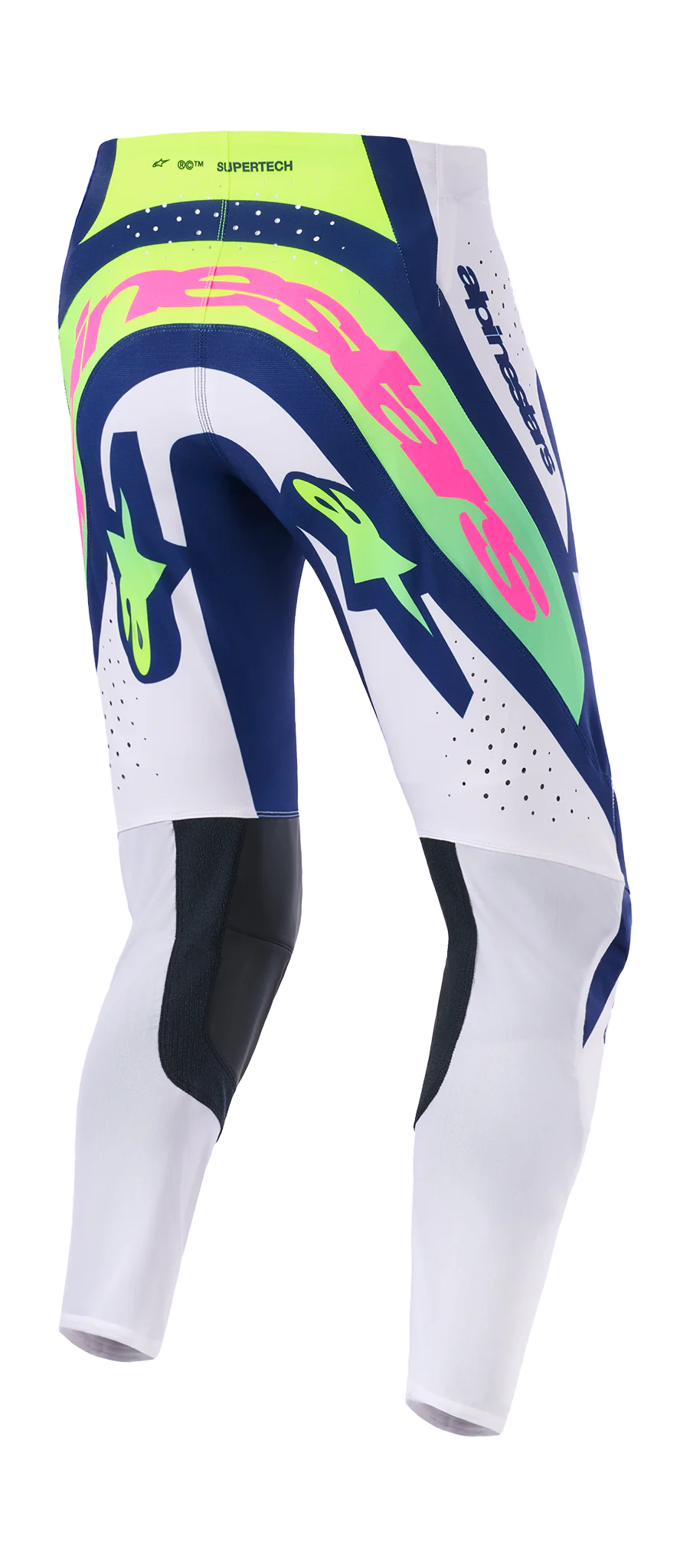 Alpinestars Crossbroek 2026 Supertech Vista - Licht Grijs / Fluo Geel / Blauw