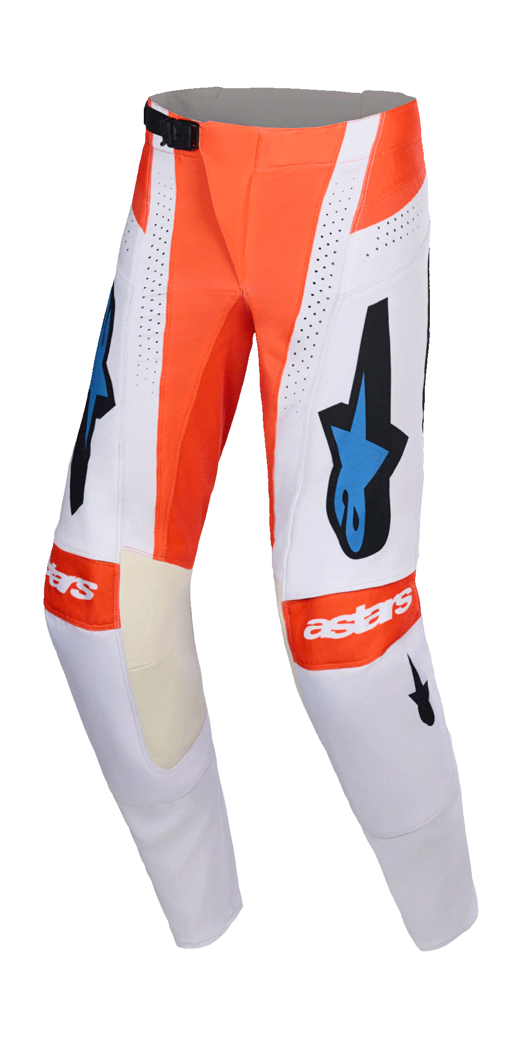 Alpinestars Crossbroek 2026 Techstar Knif - Licht Grijs / Fluo Oranje / Zwart