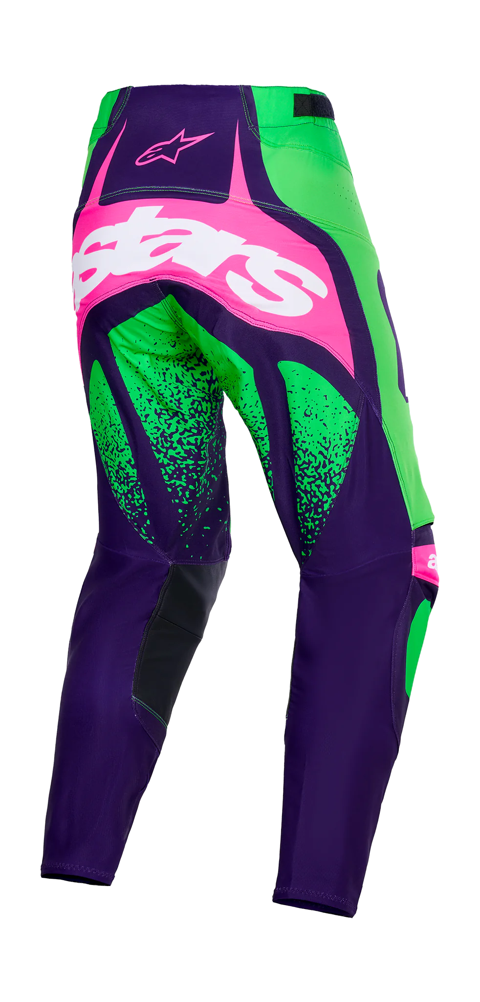 Alpinestars Crossbroek 2026 Techstar Nomur - Deep Paars / Groen / Fluo Roze