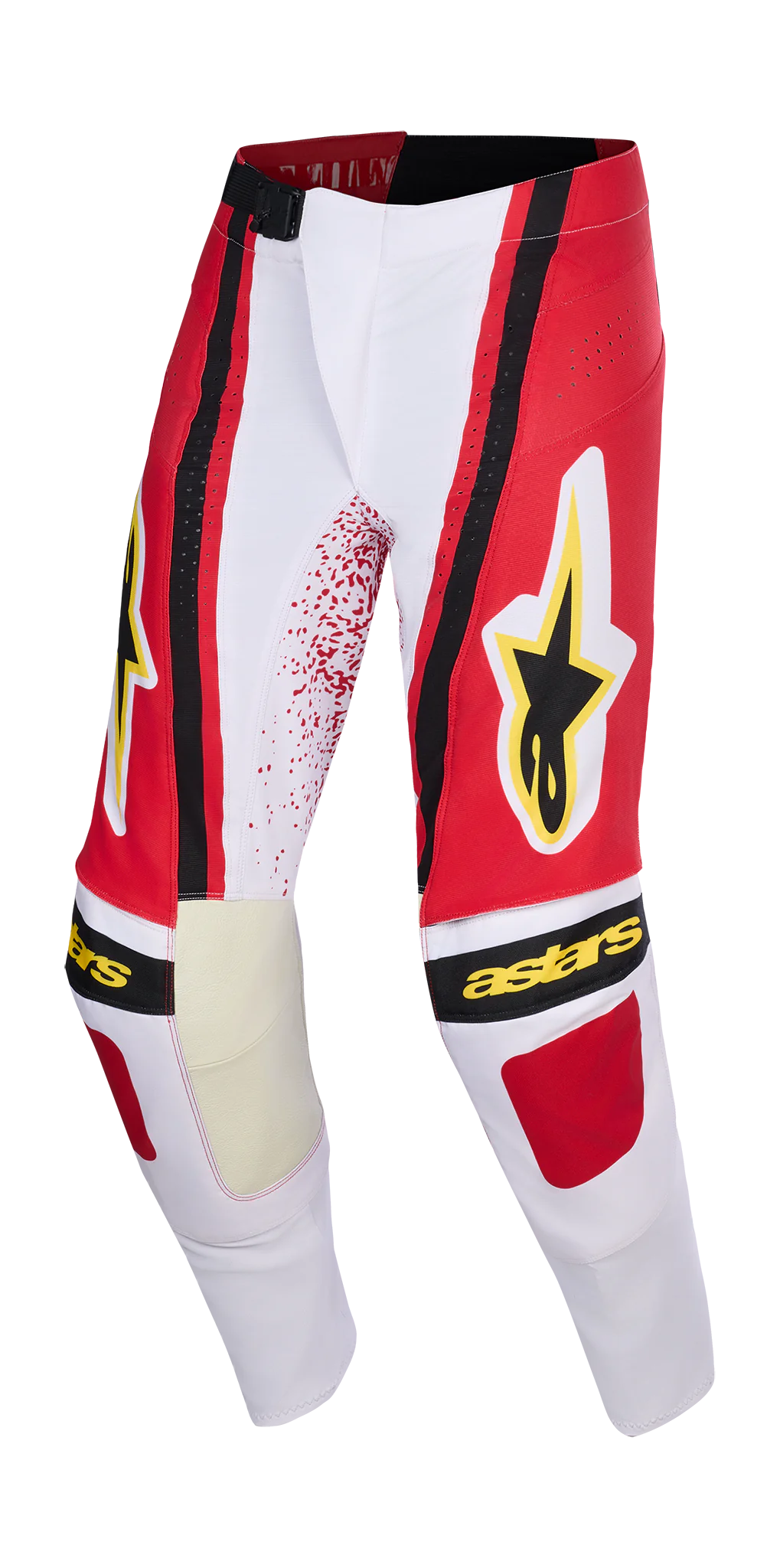 Alpinestars Crossbroek 2026 Techstar Nomur - Licht Grijs / Rood / Zwart
