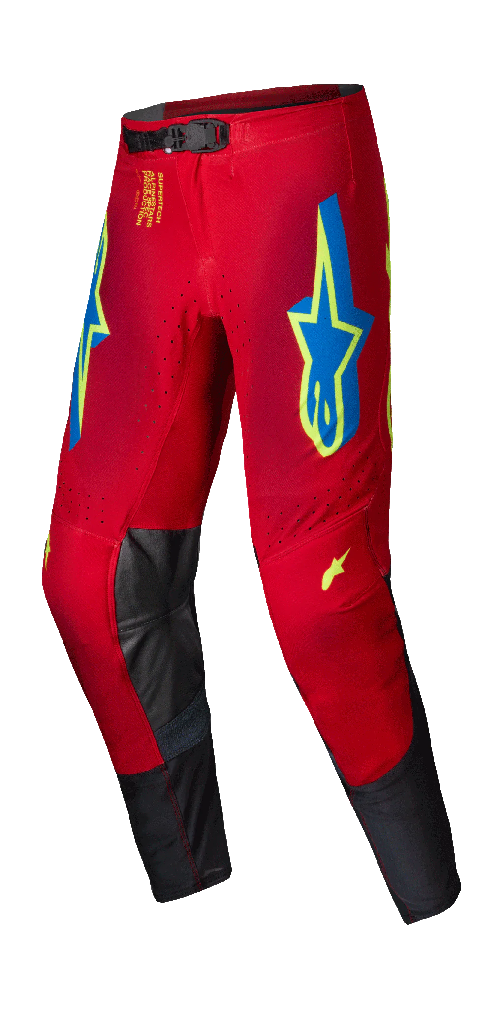 Alpinestars Crossbroek Supertech Maker - Rood / Fluo Geel
