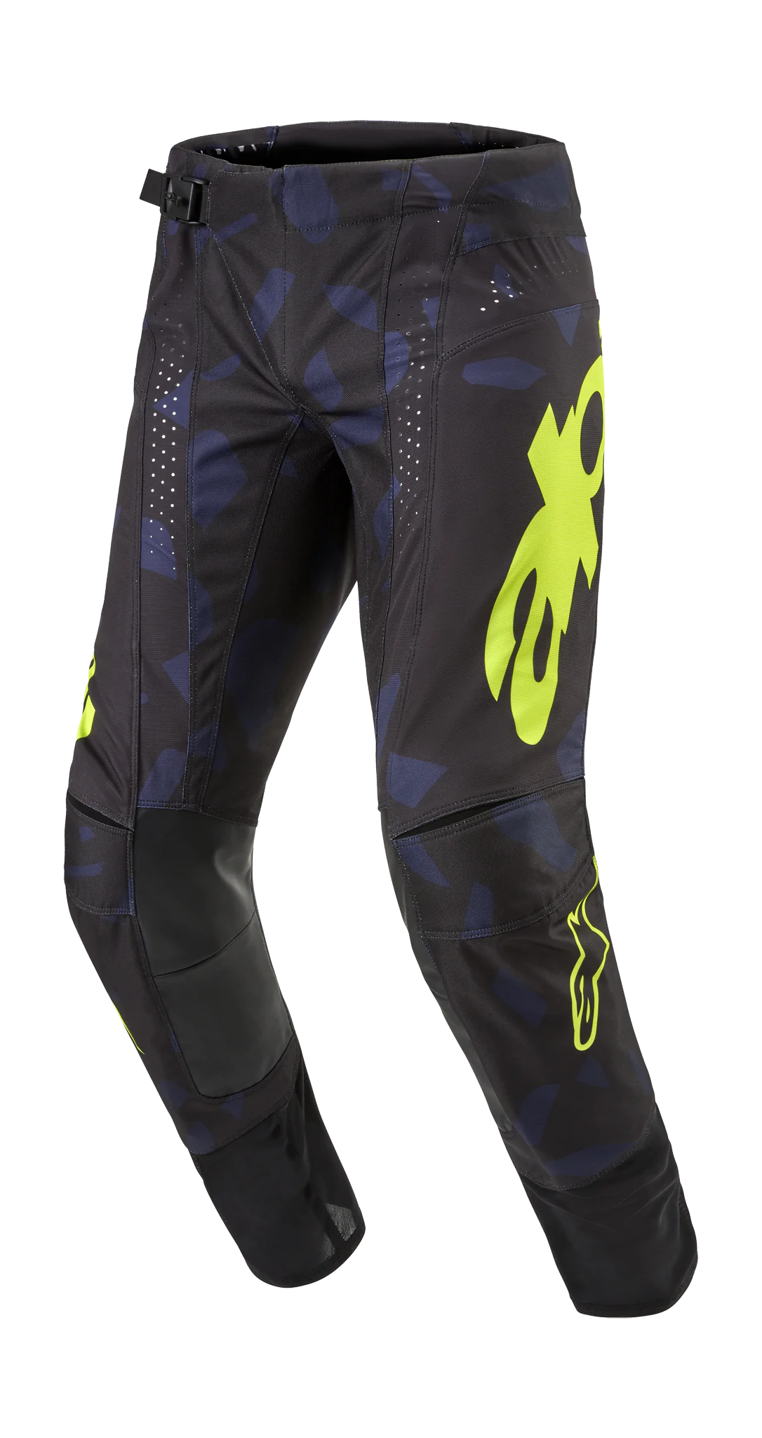 Alpinestars Crossbroek Techstar Rantera - Zwart / Navy / Fluo Geel