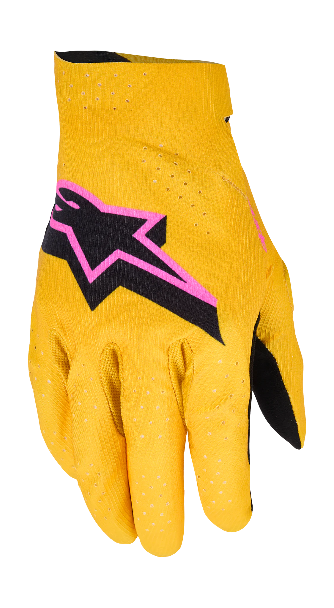 Alpinestars Crosshandschoenen 2026 Supertech - Goud / Zwart / Fluo Roze
