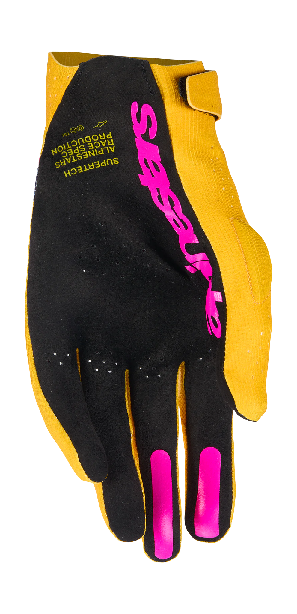 Alpinestars Crosshandschoenen 2026 Supertech - Goud / Zwart / Fluo Roze