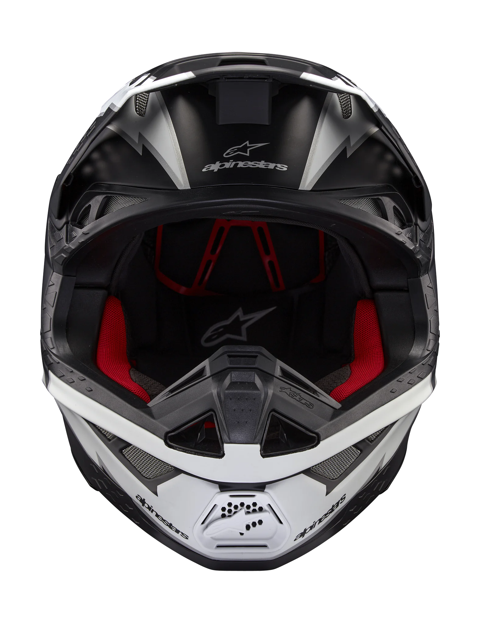 Alpinestars Crosshelm S-M10 Ampress - Mat Zwart / Wit