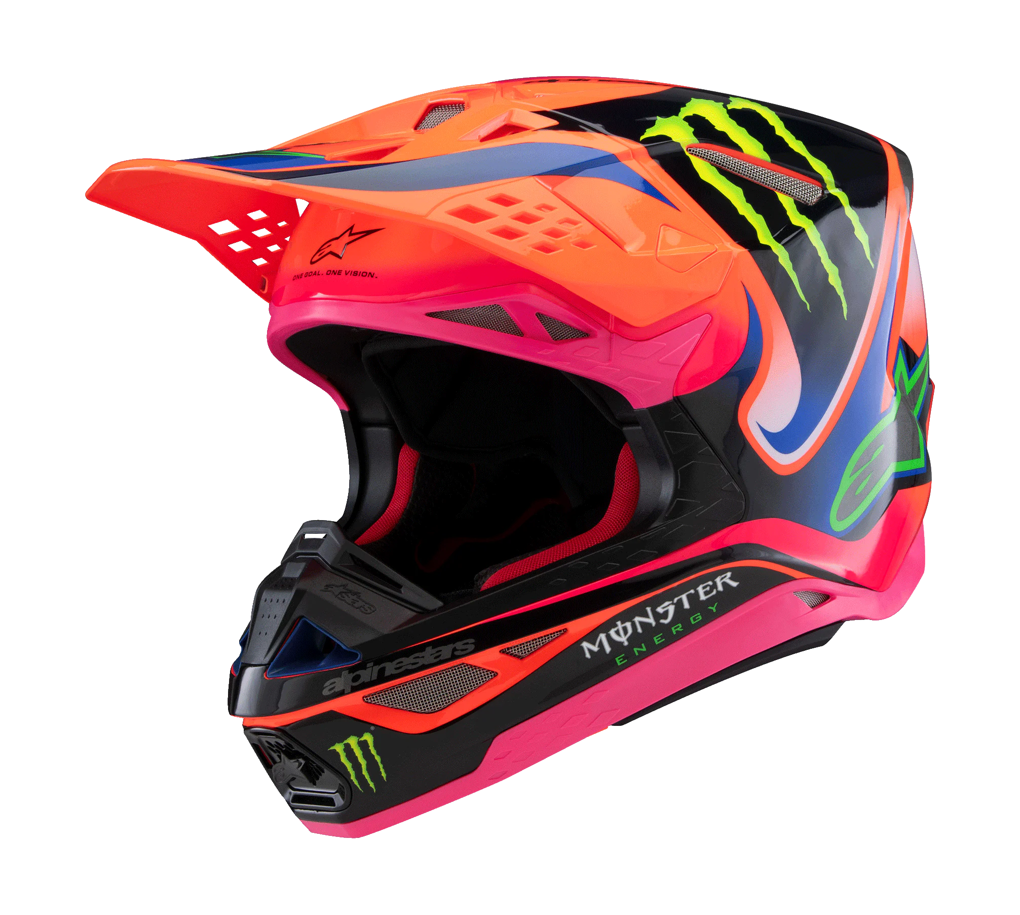Alpinestars Crosshelm S-M10 Deegan - Oranje / Paars / Roze