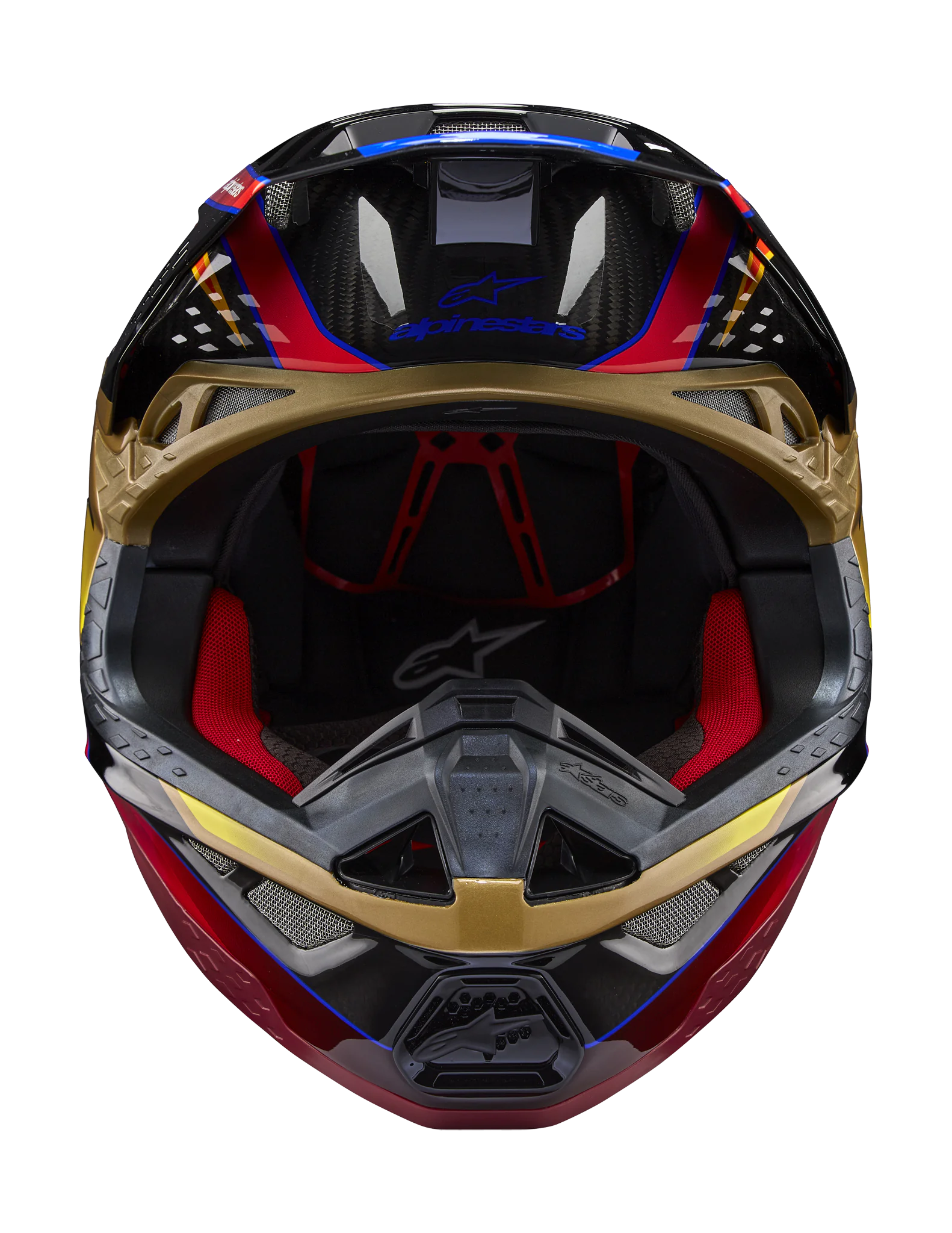 Alpinestars Crosshelm S-M10 Era - Glans Goud / Geel / Rio Rood