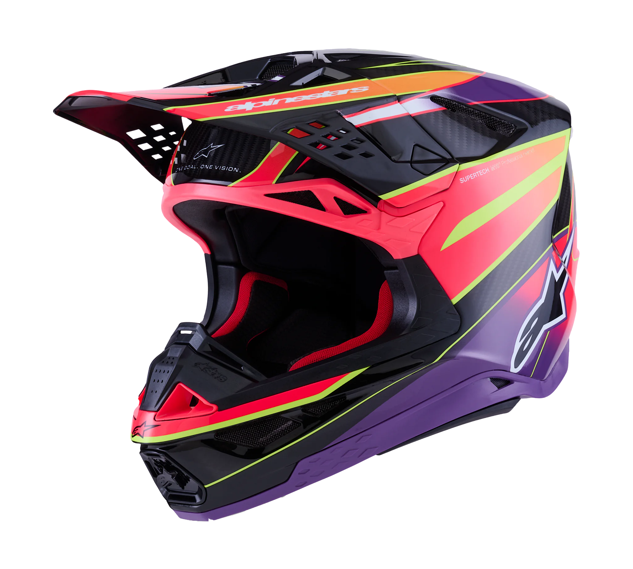Alpinestars Crosshelm S-M10 Era - Roze / Violet / Fluo Geel