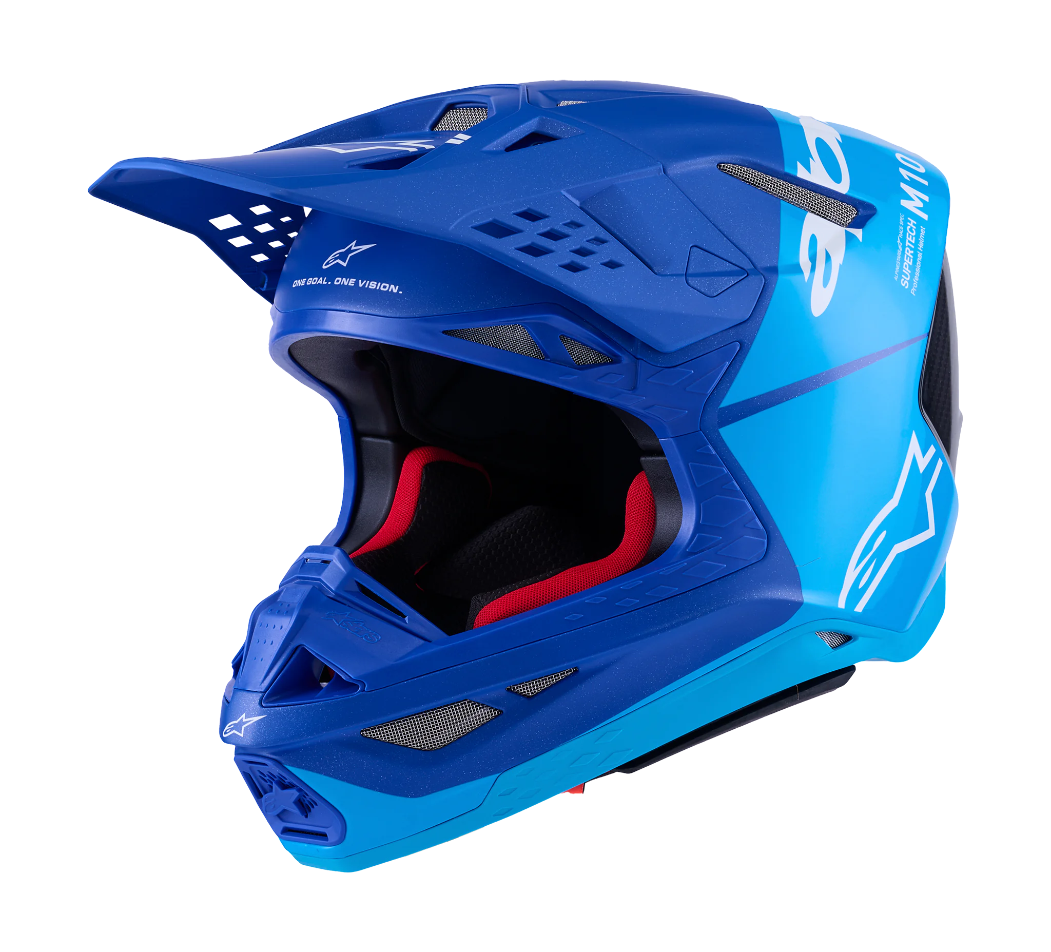 Alpinestars Crosshelm S-M10 Flood - Met Blauw / Zwart / Carbon