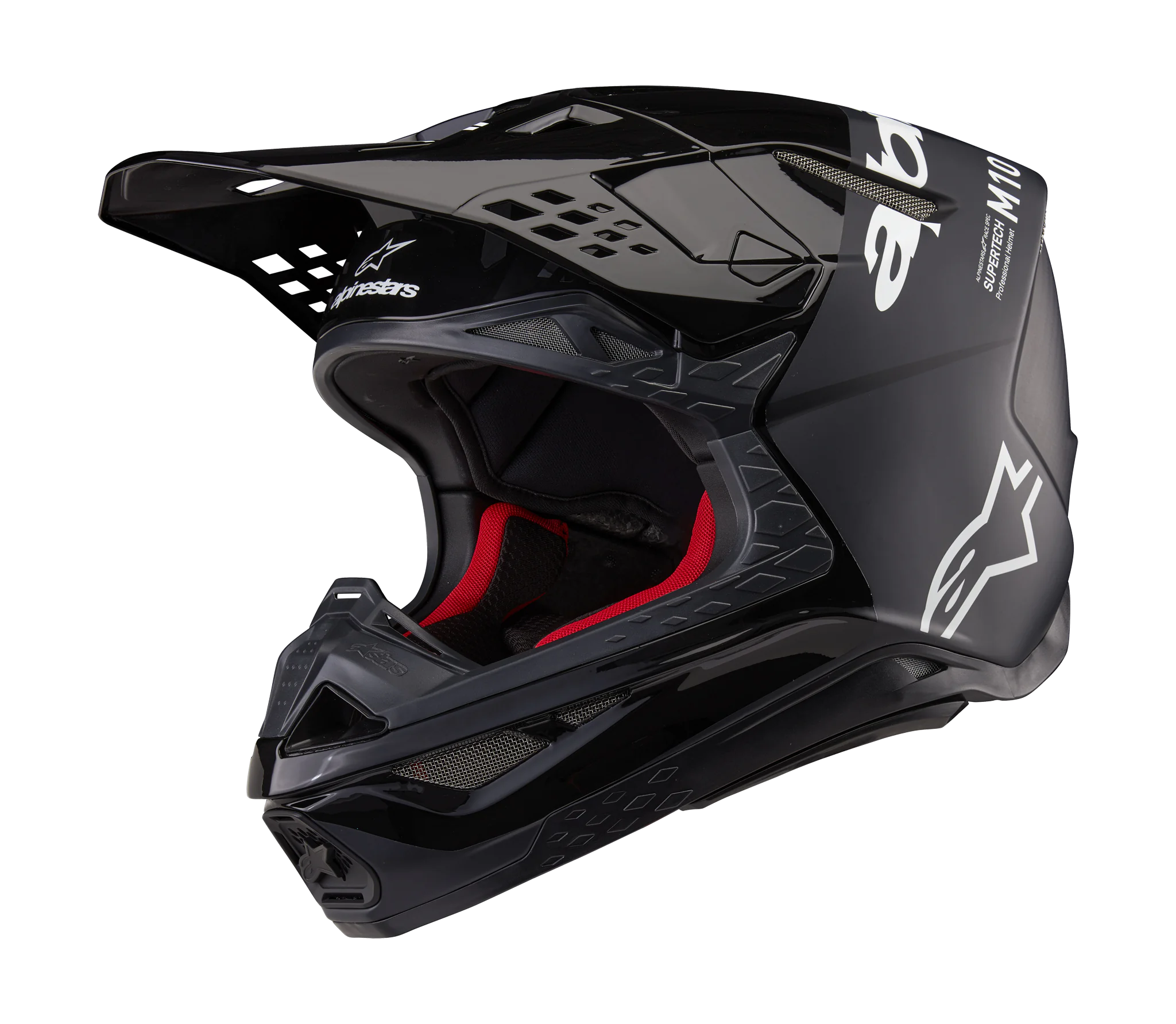 Alpinestars Crosshelm S-M10 Flood - Zwart / Donker Grijs